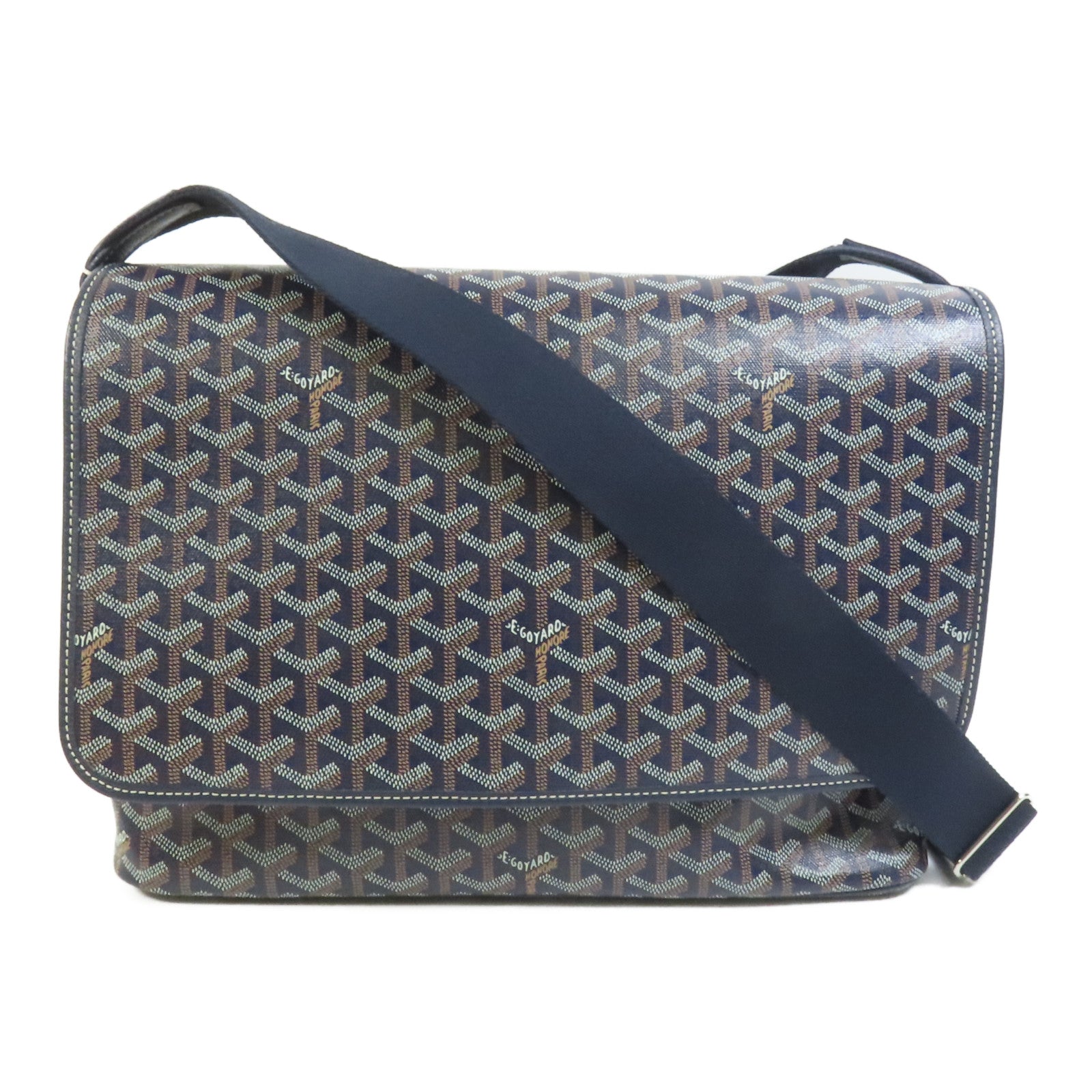 GOYARD 塗層帆布Capetien MM Messenger銀扣肩背袋
