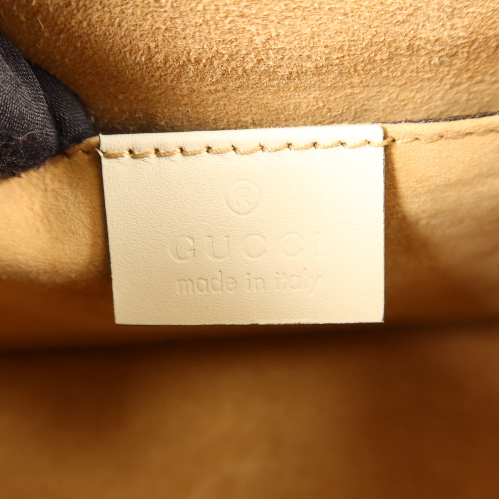 GUCCI 牛皮皮革Sylvie金扣手挽肩背兩用袋