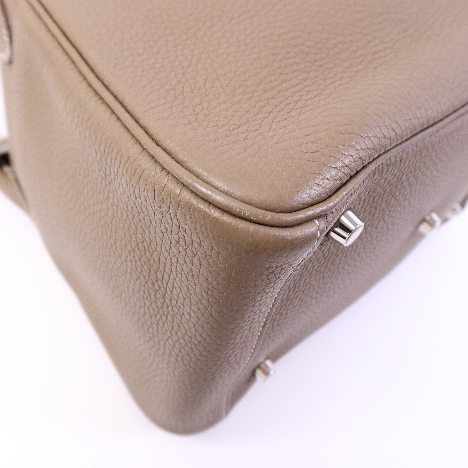 HERMES Clemence皮革Lindy 30手挽肩背兩用袋Etoupe