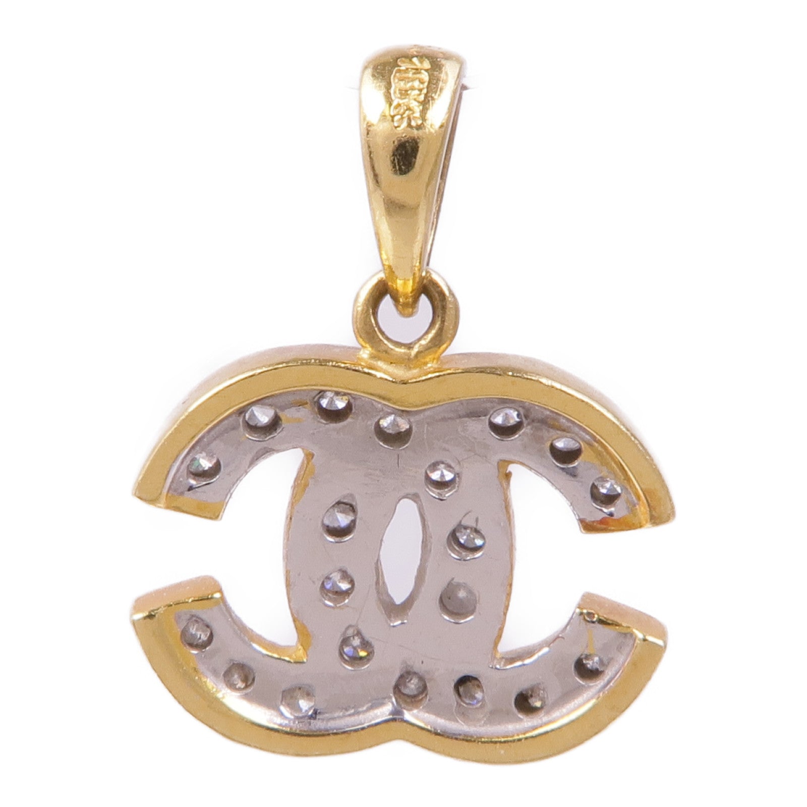 JEWELRY 18K黃金/白金Diamond Pendant Top鑽石吊墜