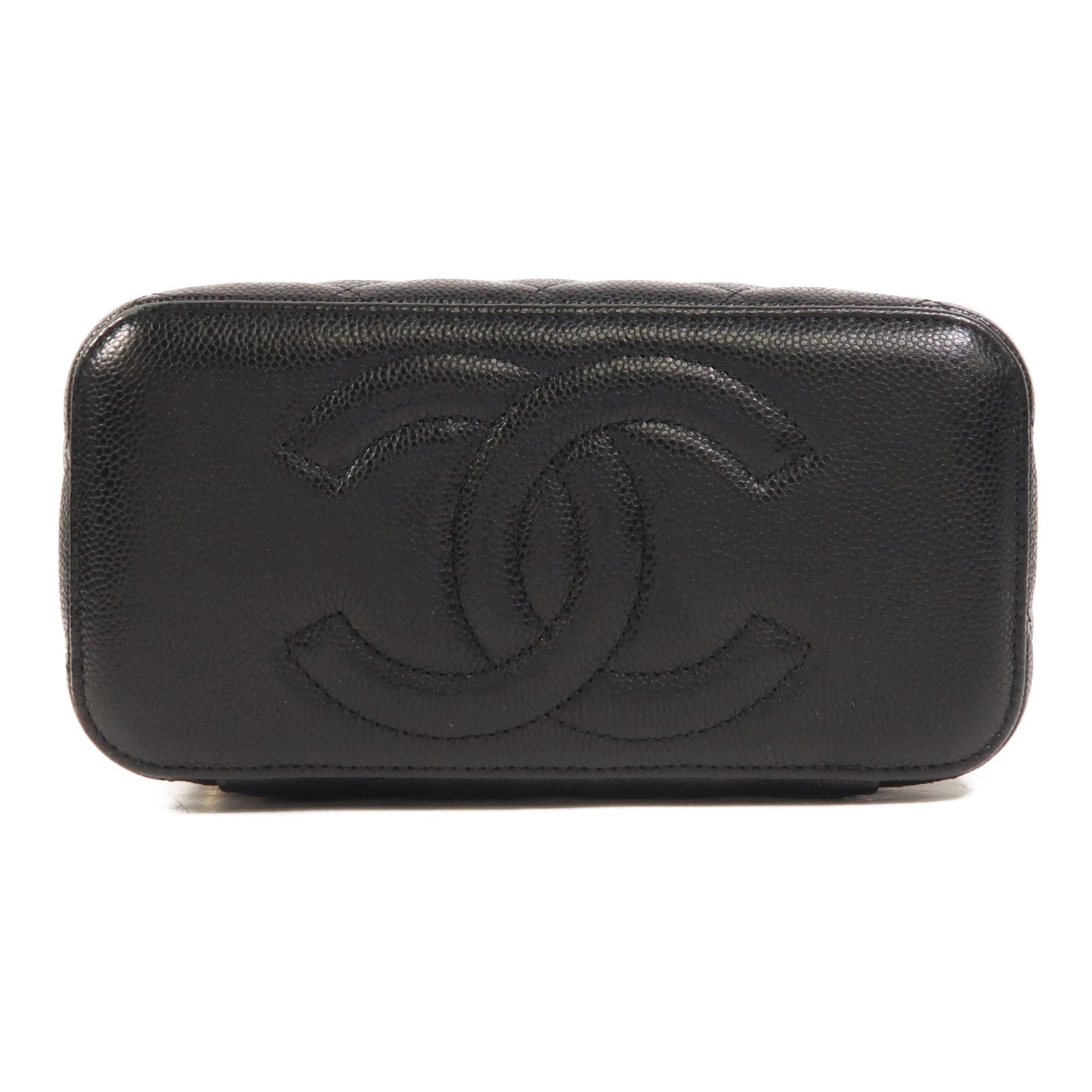 CHANEL 【激減優惠】牛皮皮革Vanity Case金扣鏈帶肩背袋