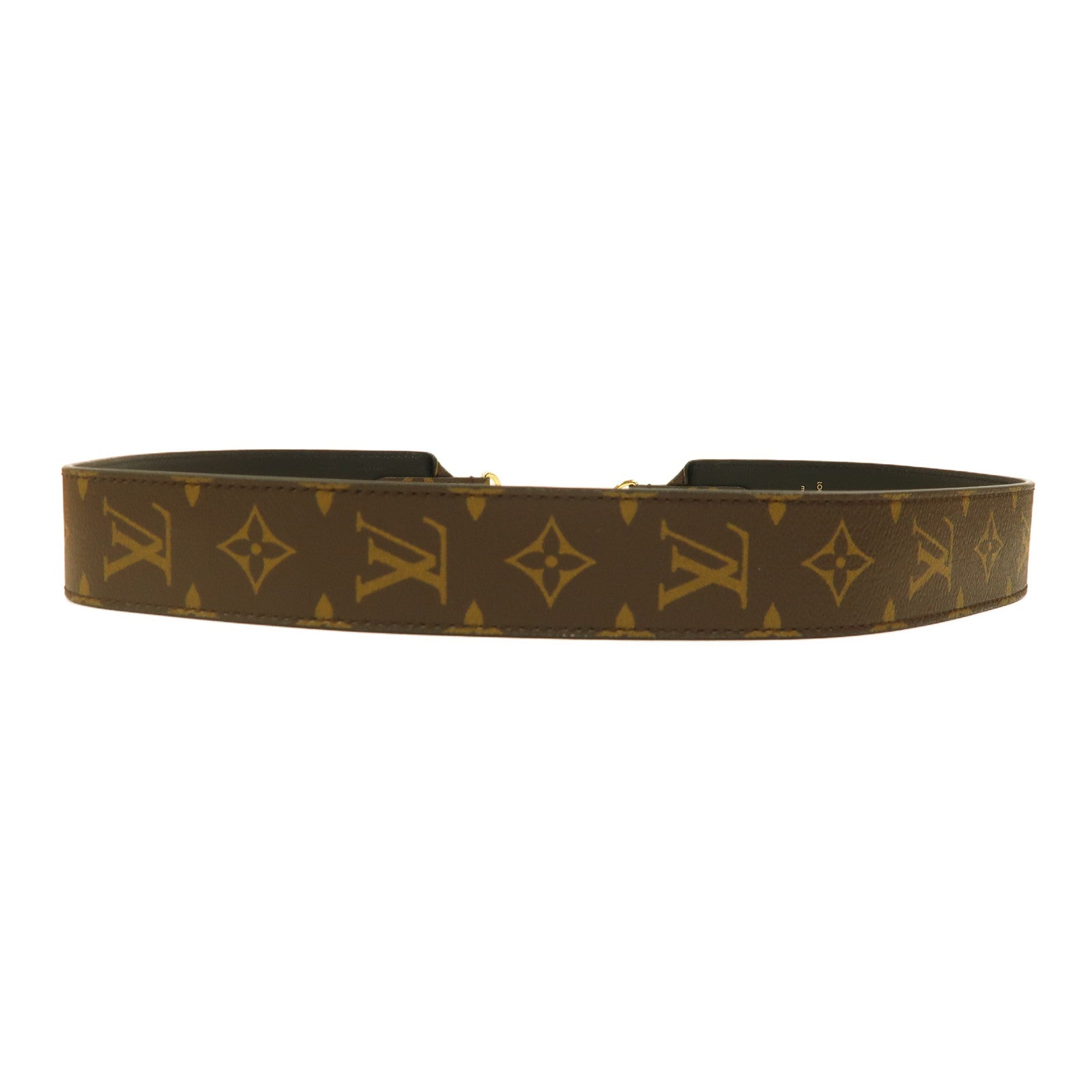 LOUIS VUITTON Monogram Shoulder Strap金扣肩帶啡色