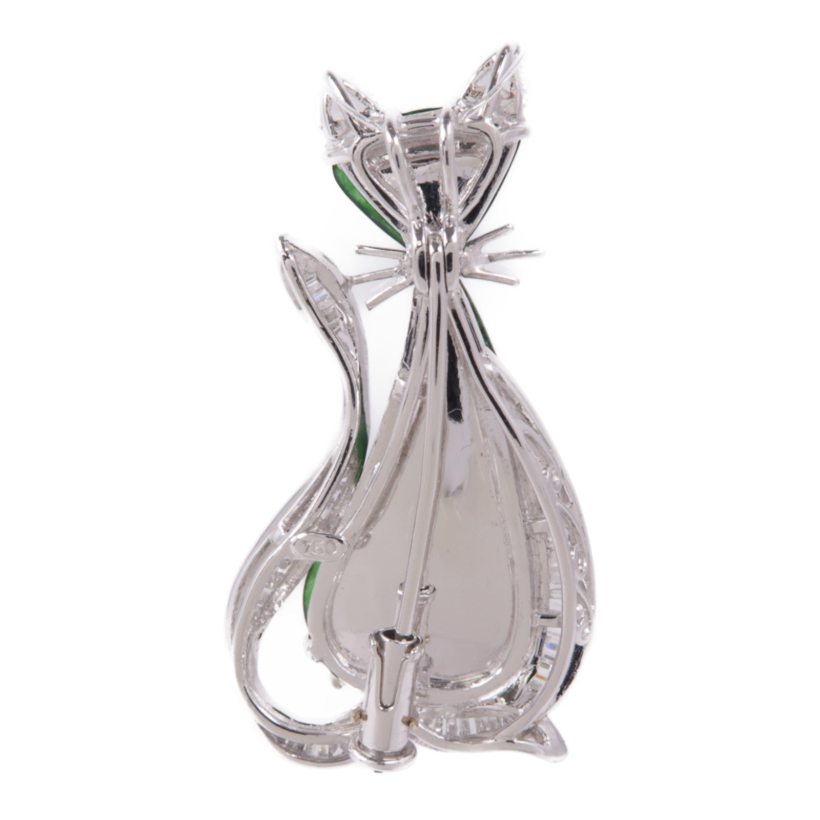 JEWELRY 18K白金Jade/Diamond Brooch/Pendant Top翡翠鑽石胸針/吊墜