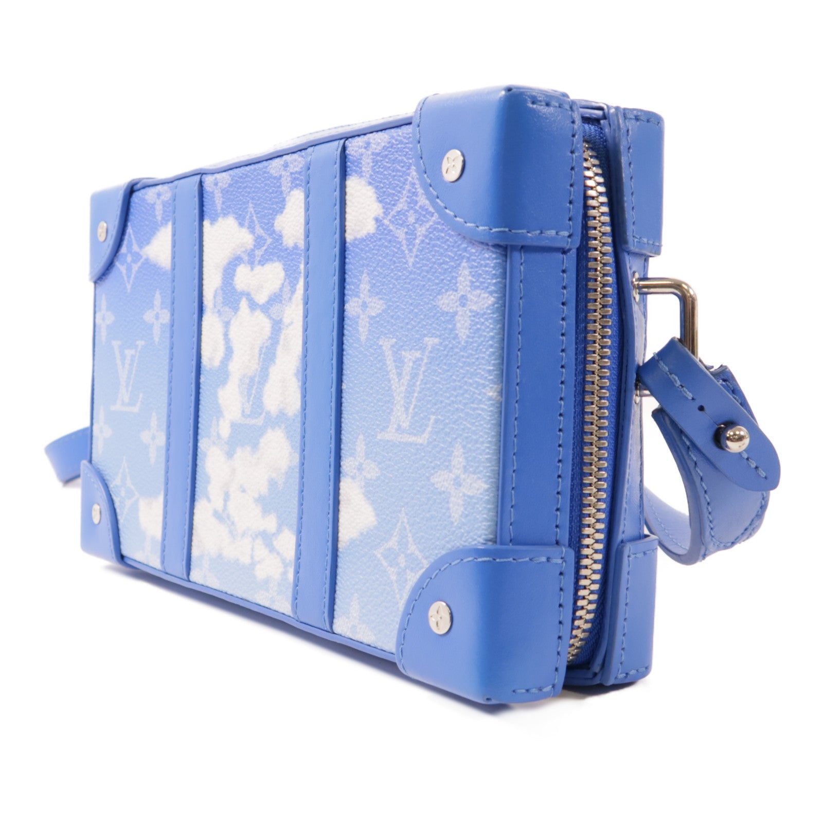 LOUIS VUITTON LV SHW Soft Trunk Wallet Shoulder Bag M45432 Monogram Clouds Blue