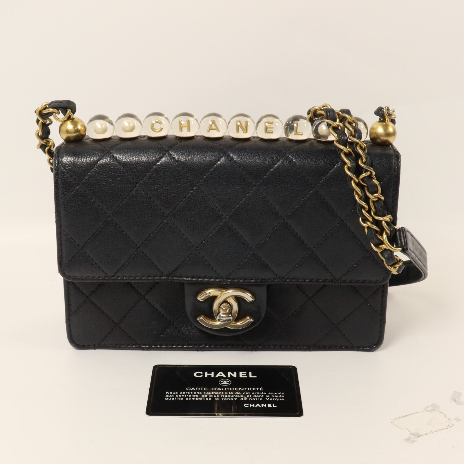 CHANEL 牛皮皮革Chain Flap Bag鏈帶肩背袋
