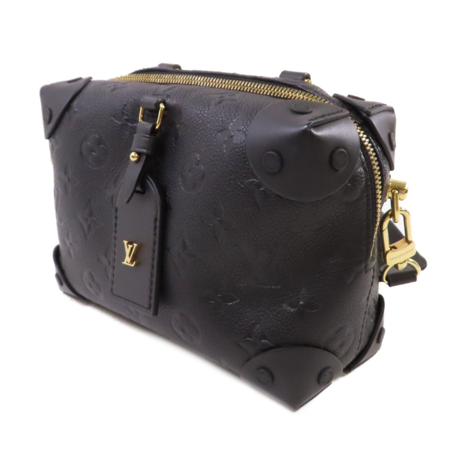 LOUIS VUITTON Monogram Empreinte Petite Malle Souple 2Way Shoulder Bag金扣手挽肩背兩用袋黑色
