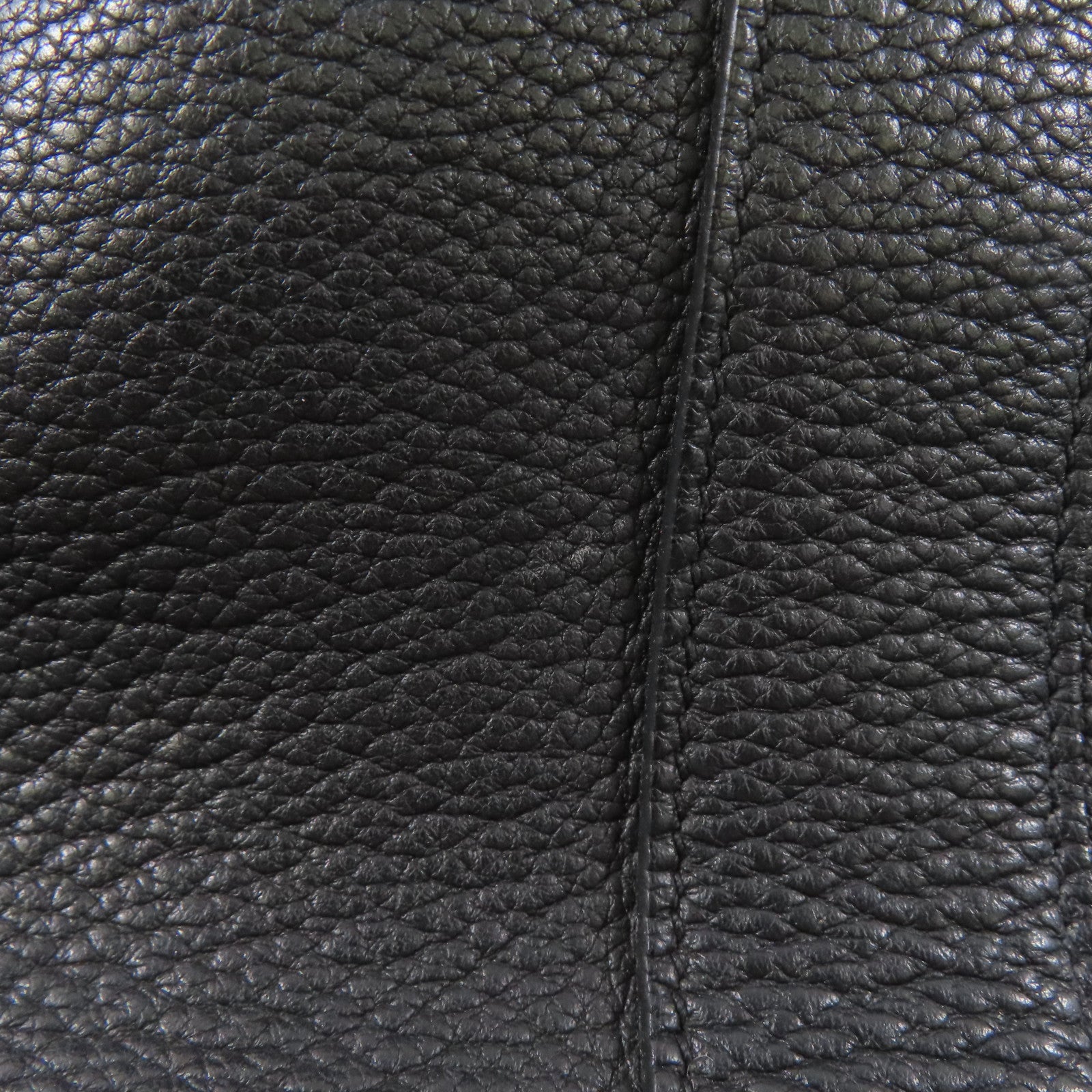 HERMES Negonda皮革Garden Party PM銀扣手挽袋Noir/黑色