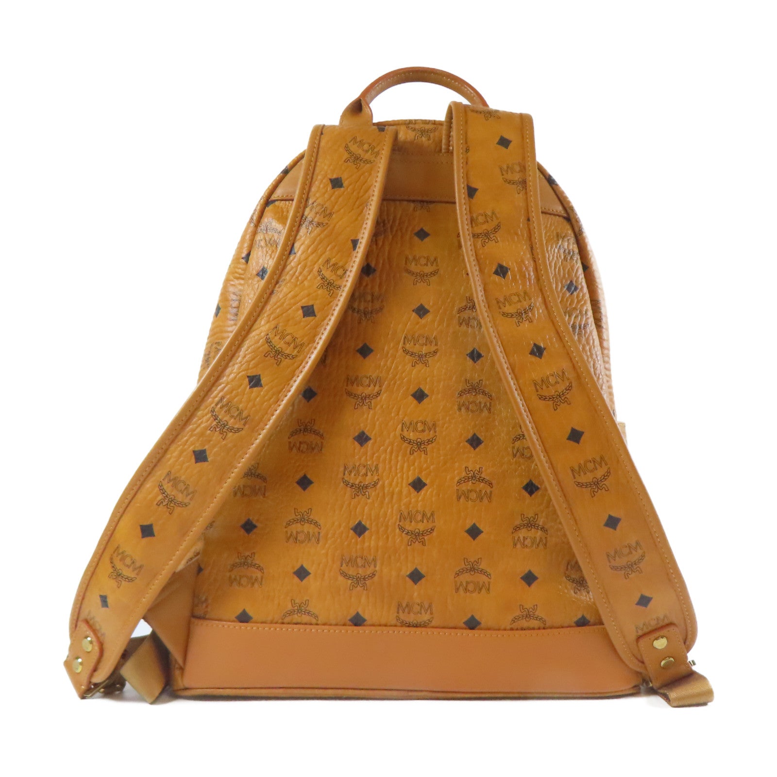 MCM 【激減優惠】皮革Starkside Studs Backpack金扣背包棕色
