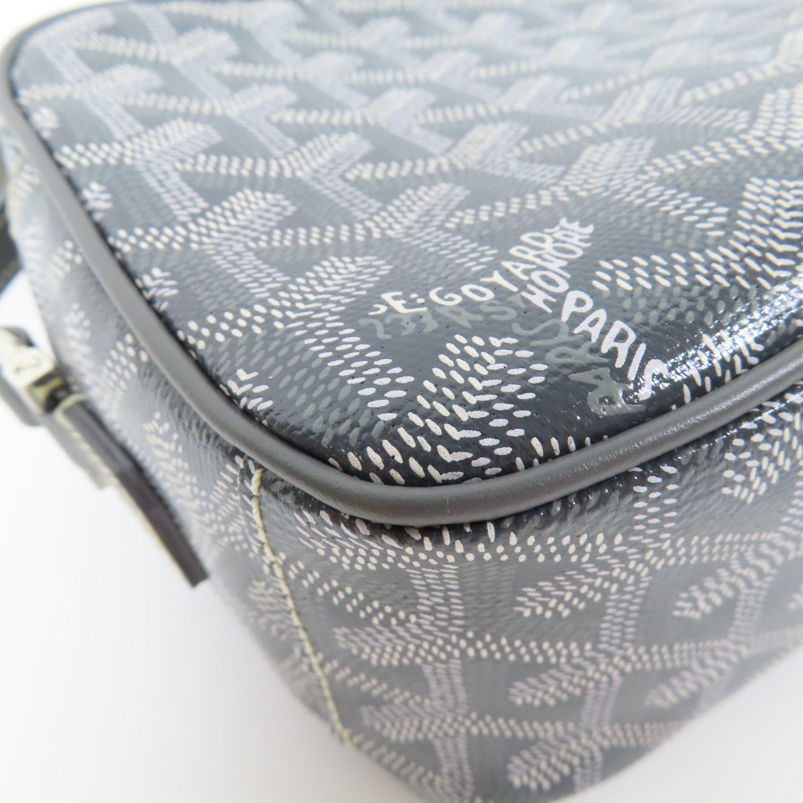 GOYARD 塗層帆布Sac Cap Vert銀扣肩背袋