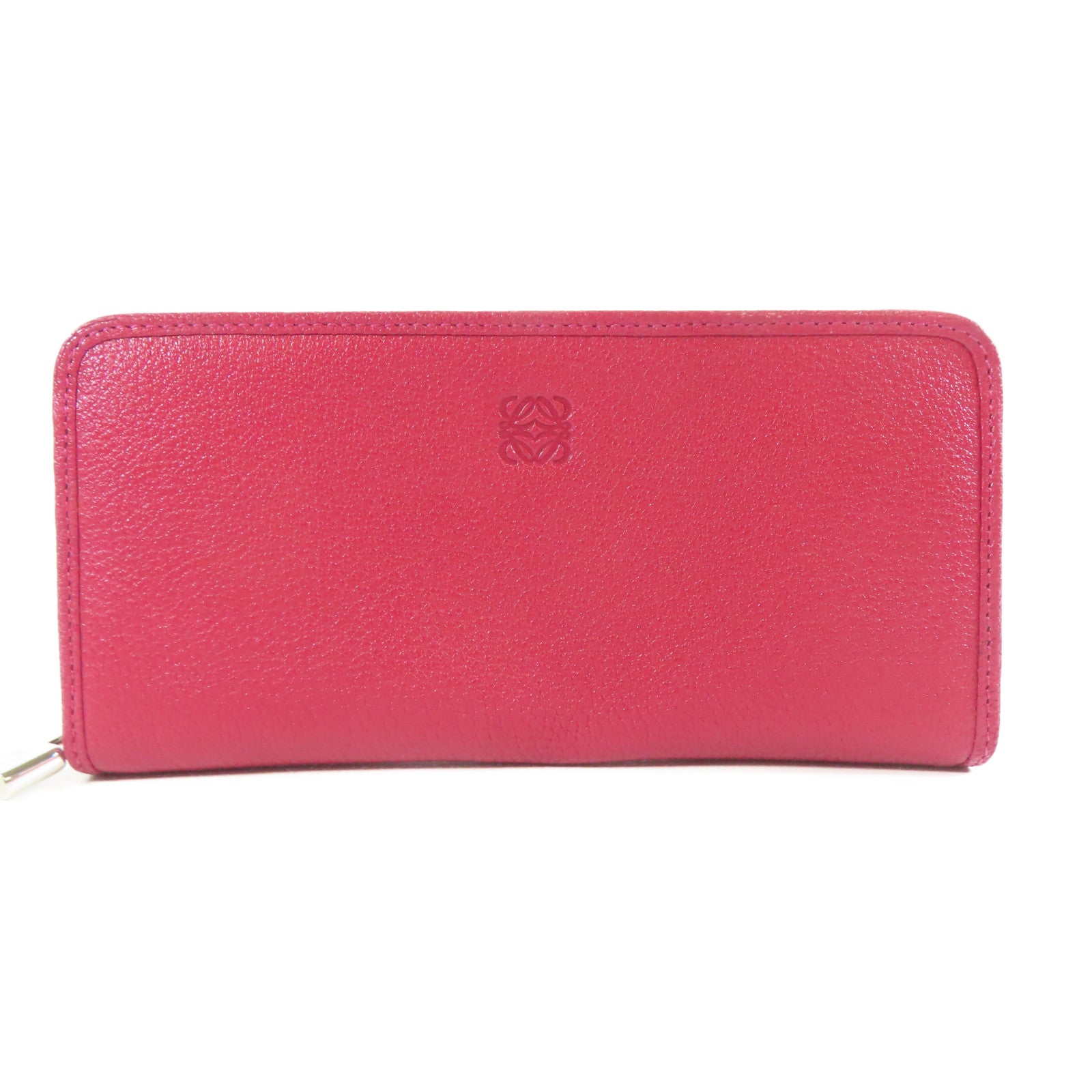 LOEWE 【激減優惠】牛皮皮革Long Wallet銀扣長錢包紅色