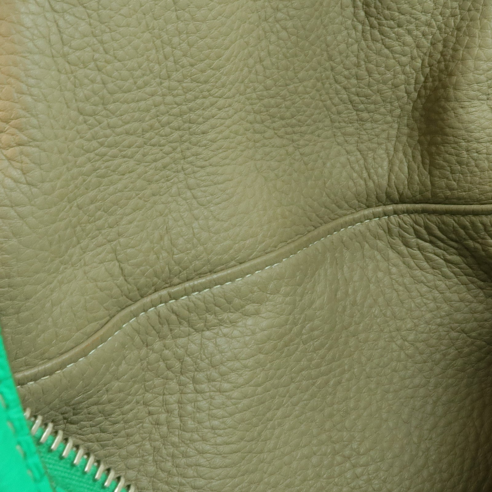 HERMES Clemence皮革Lindy 34銀扣手挽肩背兩用袋Menthe/Gris Tourterelle
