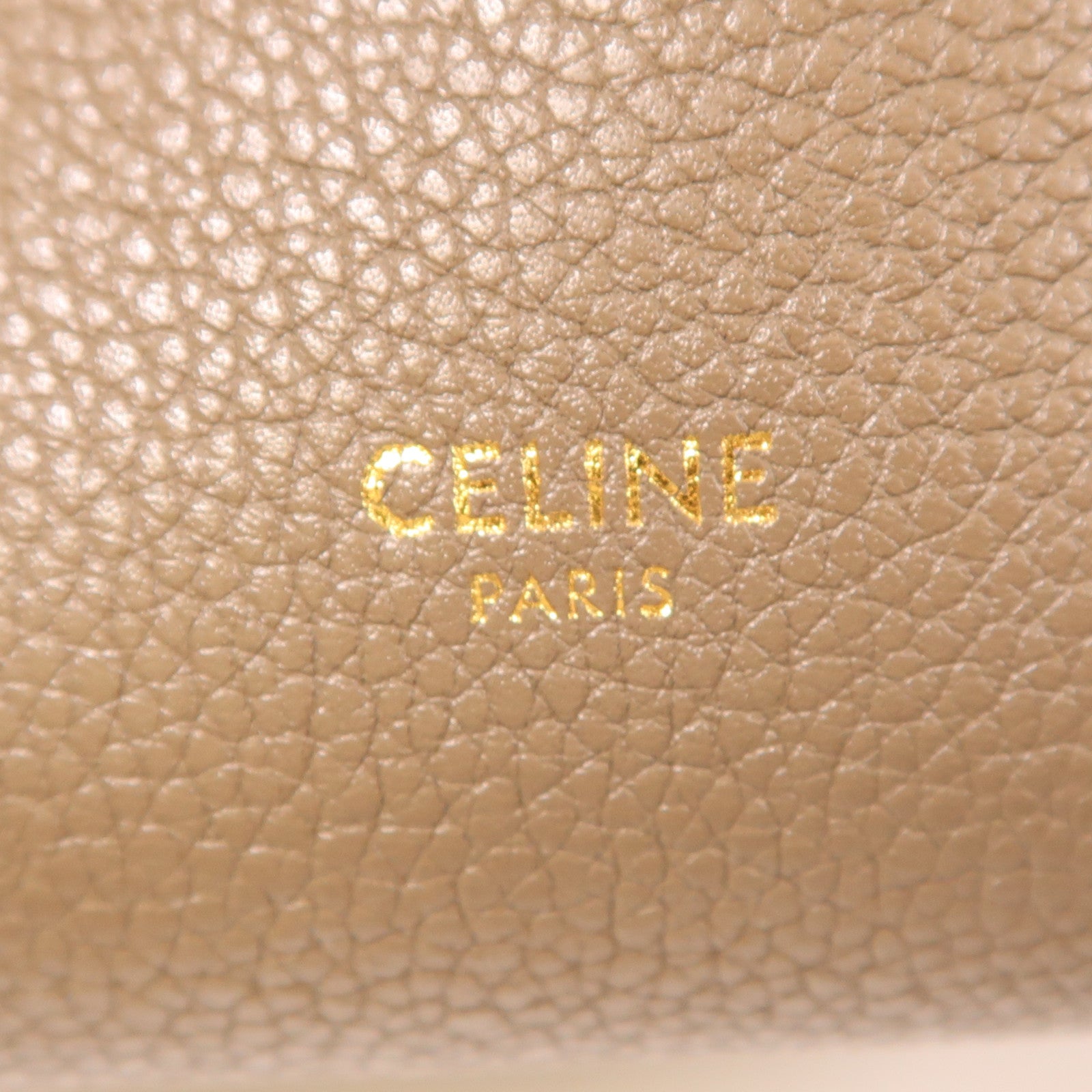 CELINE 牛皮皮革Sangle Bucket Bag金扣肩背袋