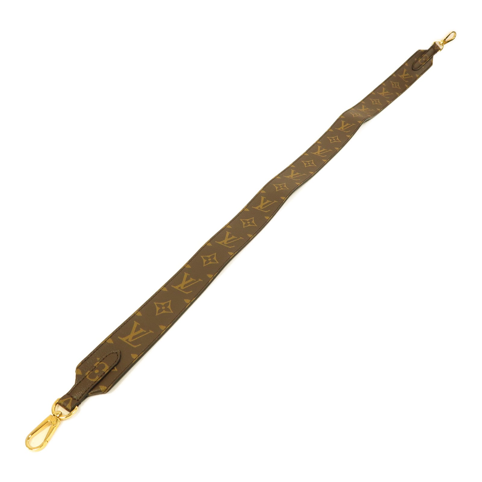 LOUIS VUITTON Monogram Shoulder Strap金扣肩帶啡色