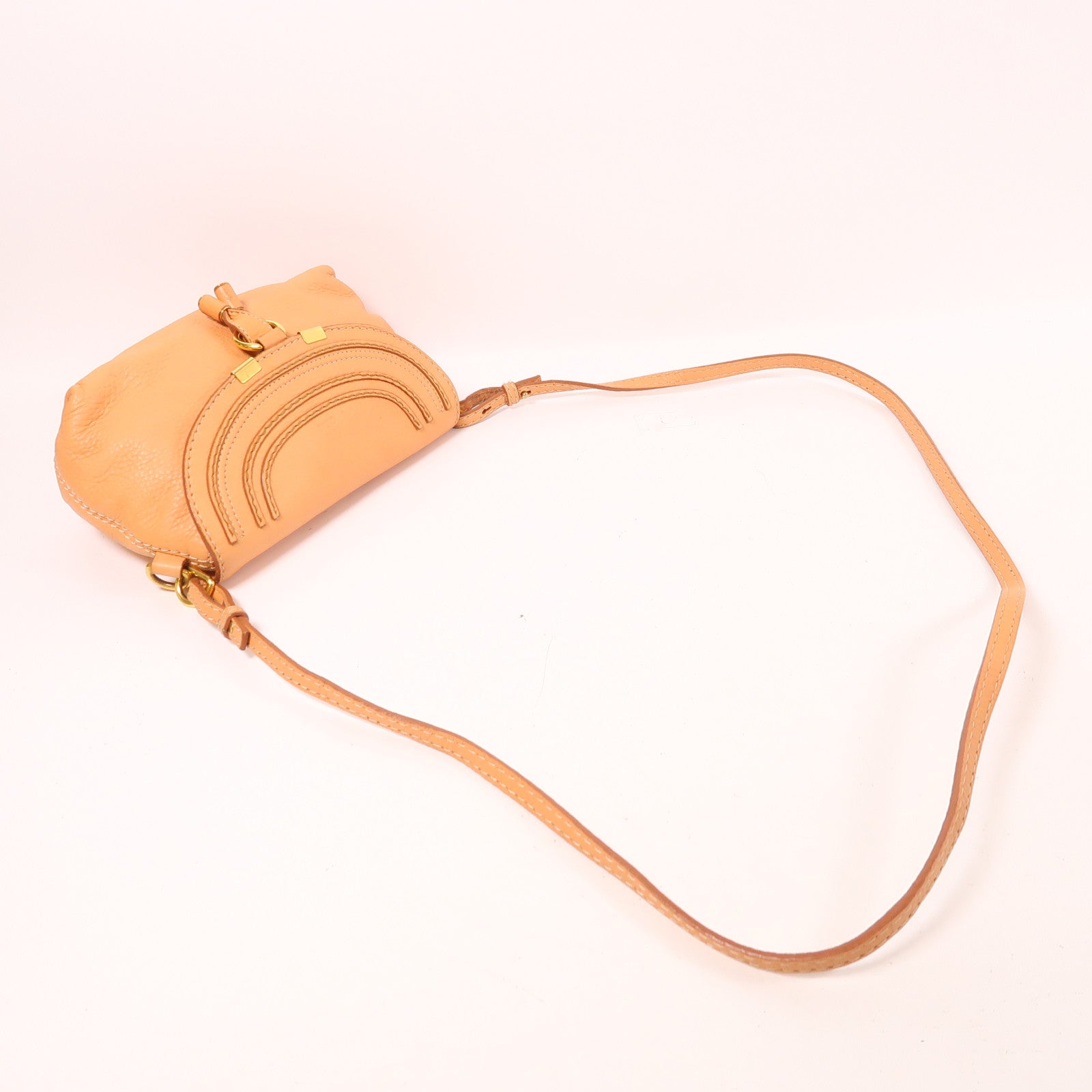 Chloe 牛皮皮革Shoulder Bag金扣肩背袋
