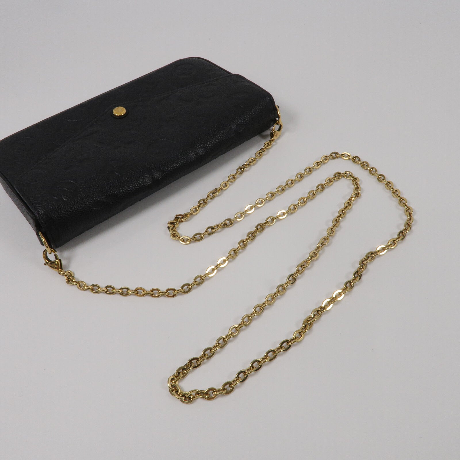 LOUIS VUITTON Monogram Empreinte Felicie Pochette鏈帶肩背袋