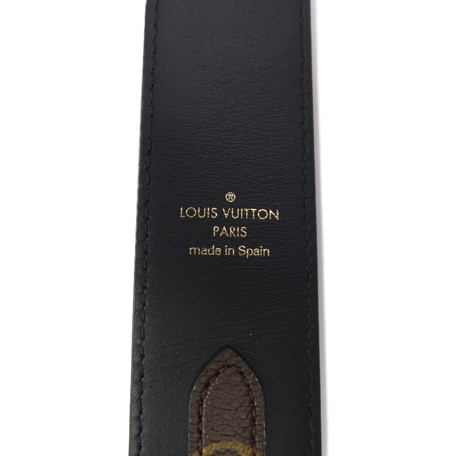 LOUIS VUITTON Monogram Shoulder Strap金扣肩帶啡色