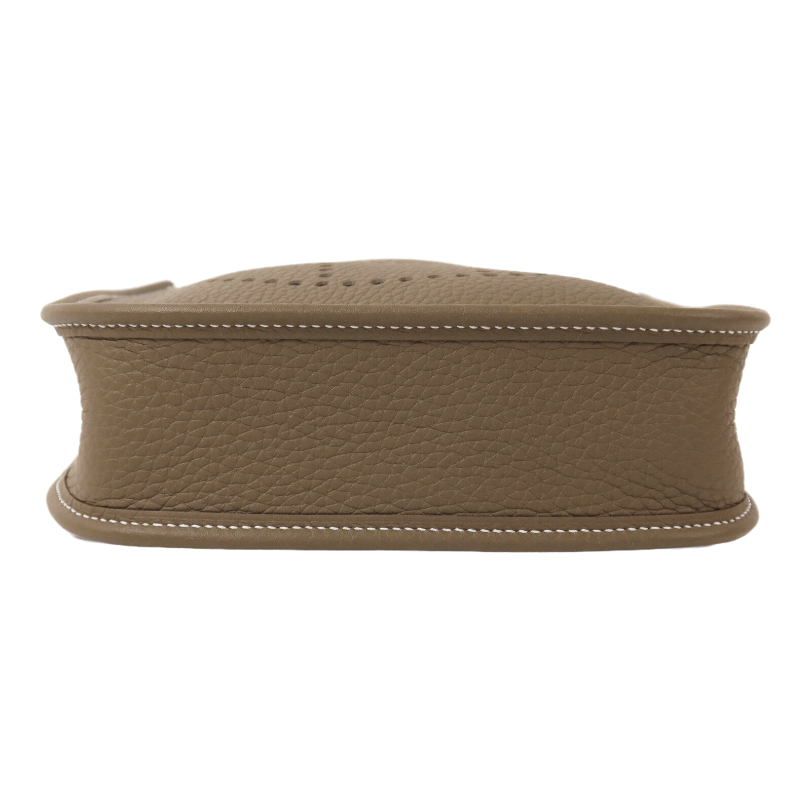 HERMES Clemence皮革Evelyne TPM銀扣肩背袋Etoupe
