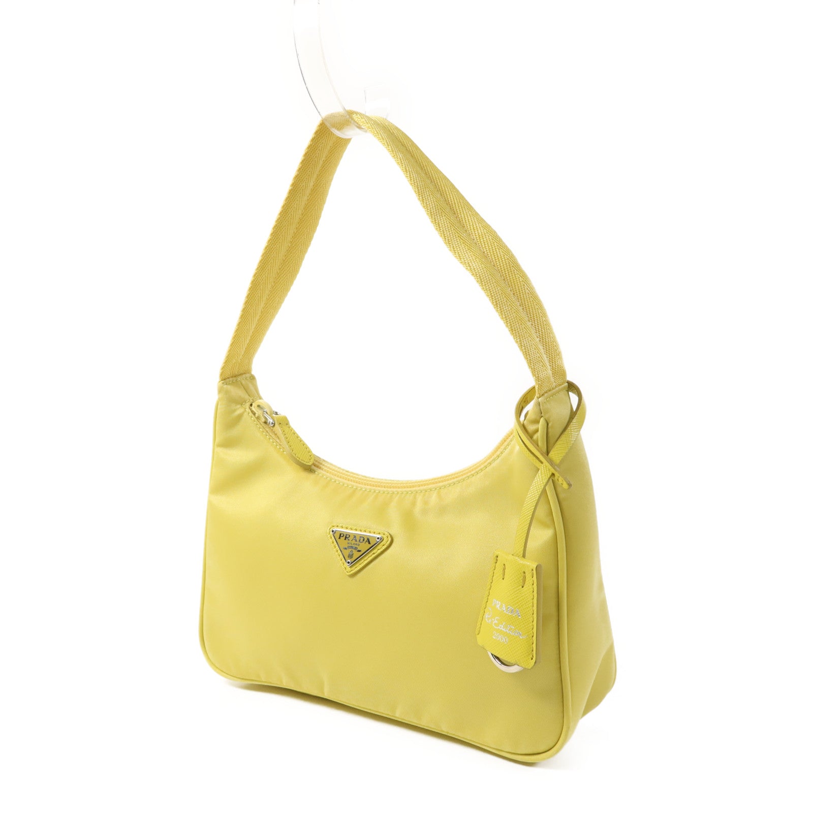 PRADA 尼龍Re-Edition 2000銀扣手挽袋