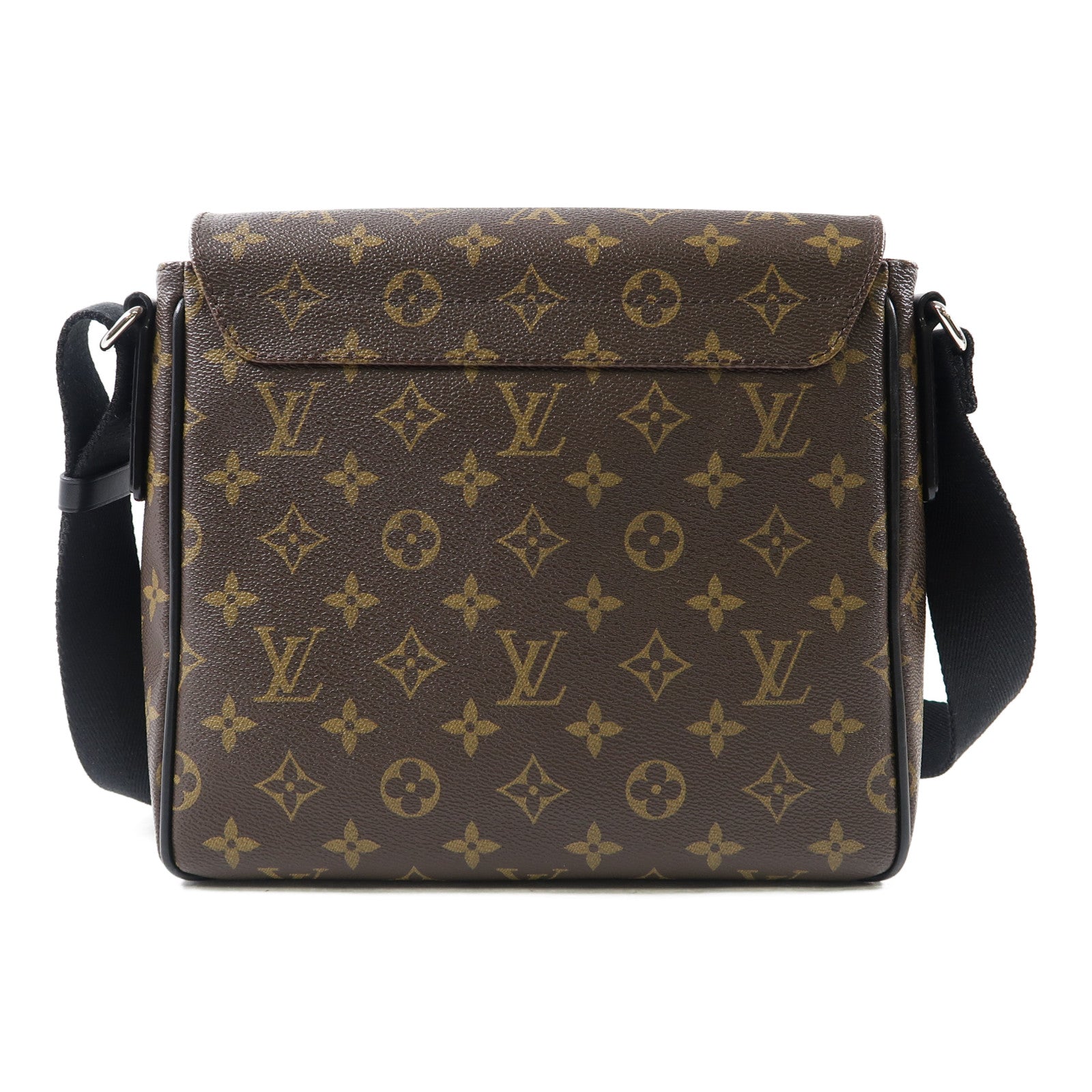 LOUIS VUITTON Monogram District PM銀扣肩背袋啡色