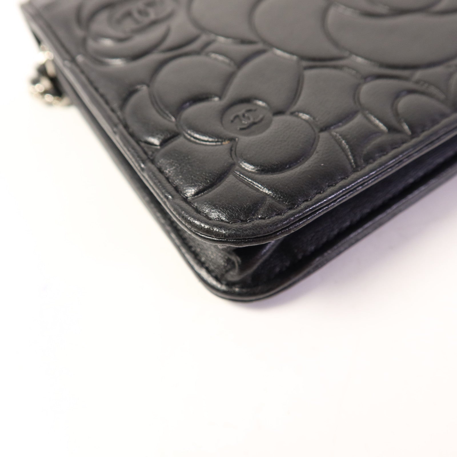 CHANEL 羊皮皮革WOC Wallet On Chain銀扣鏈帶肩背袋