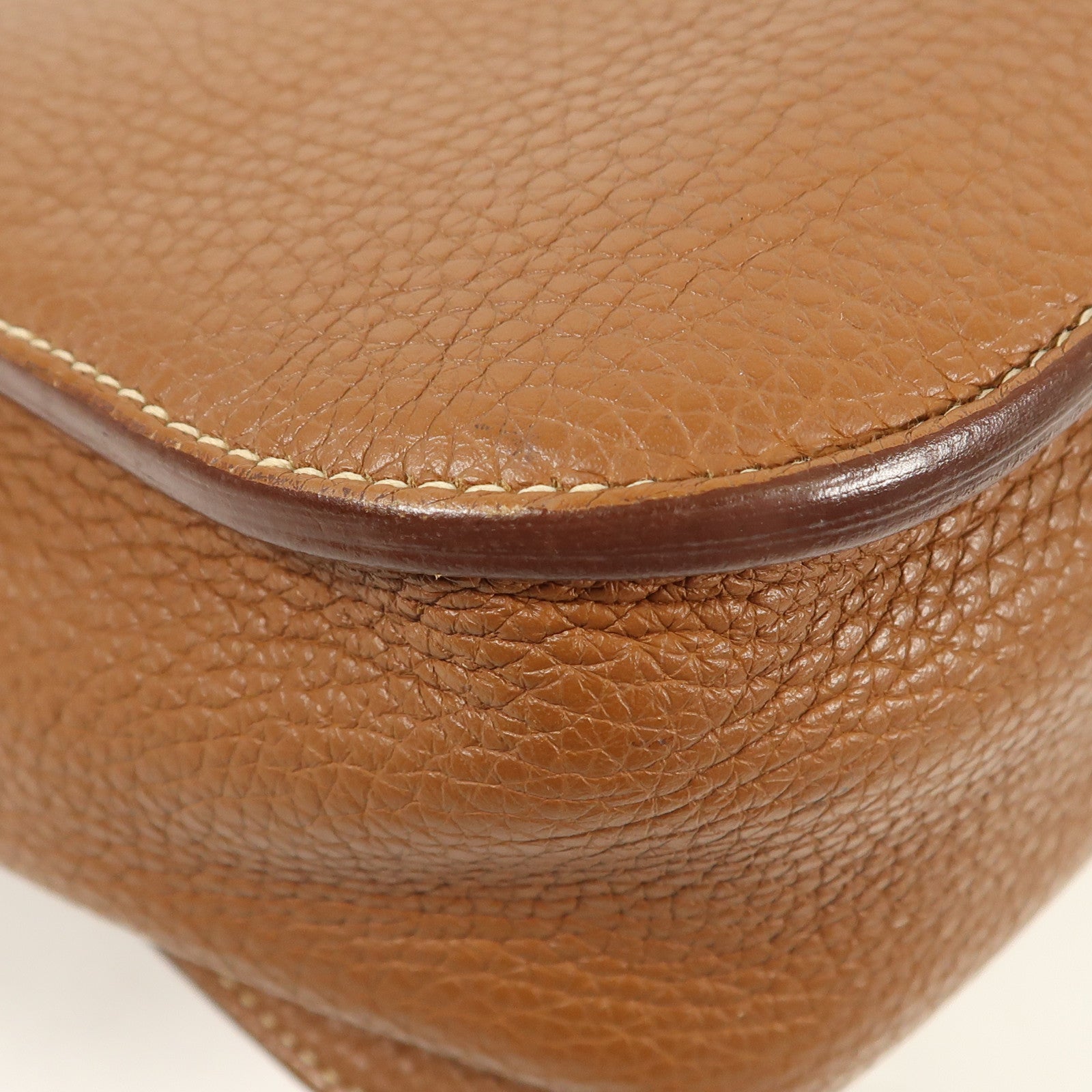 HERMES Clemence皮革Halzan 31銀扣手挽肩背兩用袋Gold