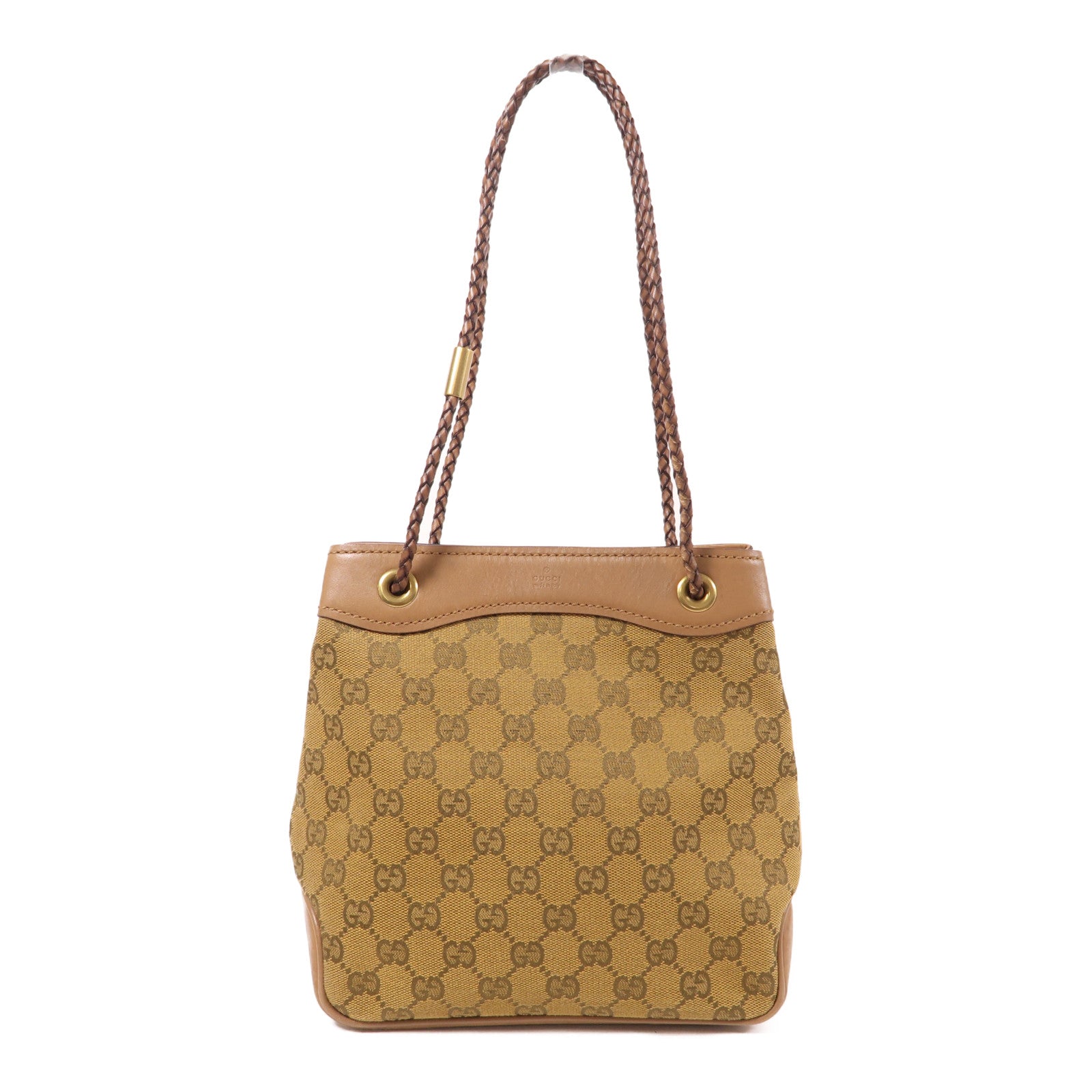 GUCCI 帆布Shoulder Bag金扣肩背袋