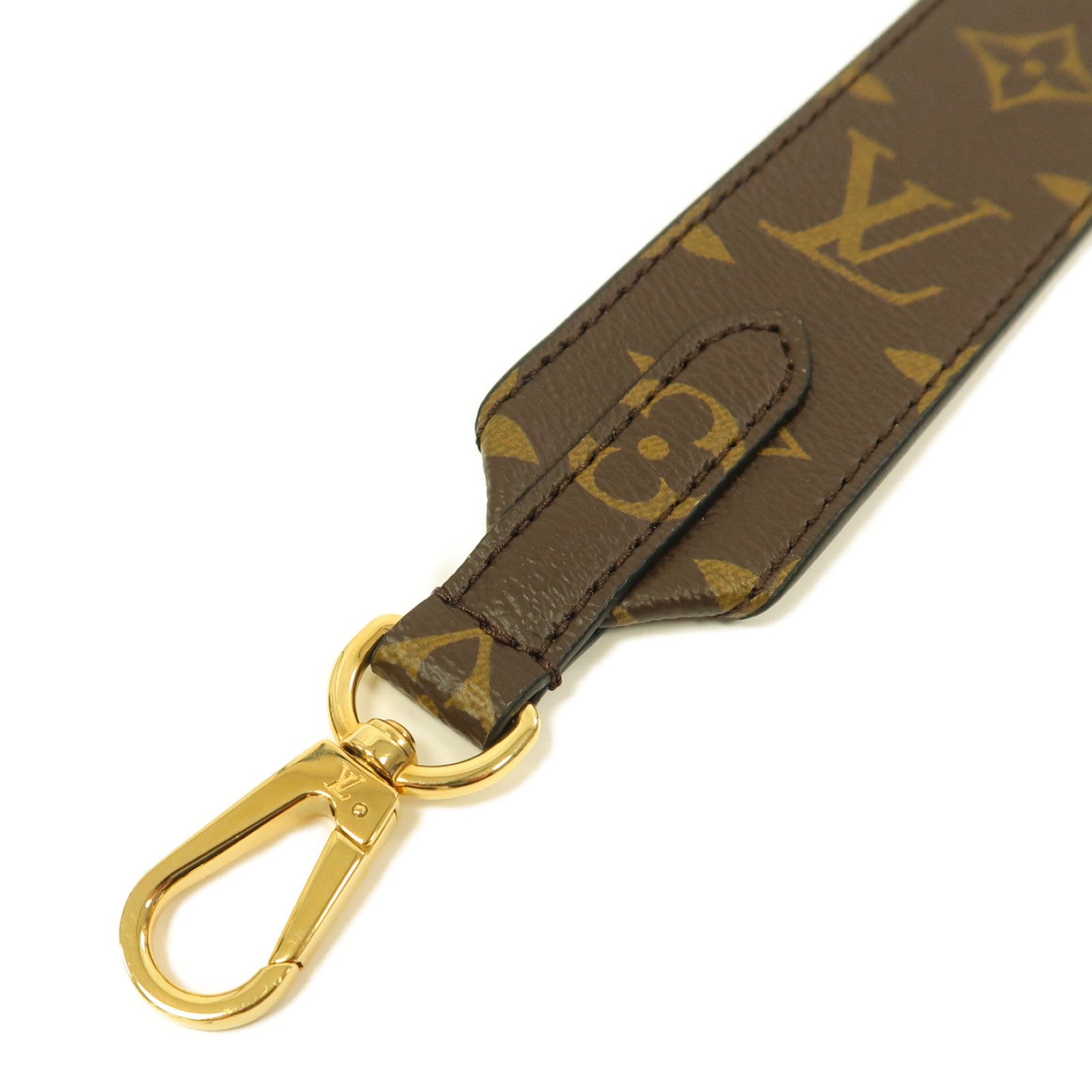 LOUIS VUITTON Monogram Shoulder Strap金扣肩帶啡色