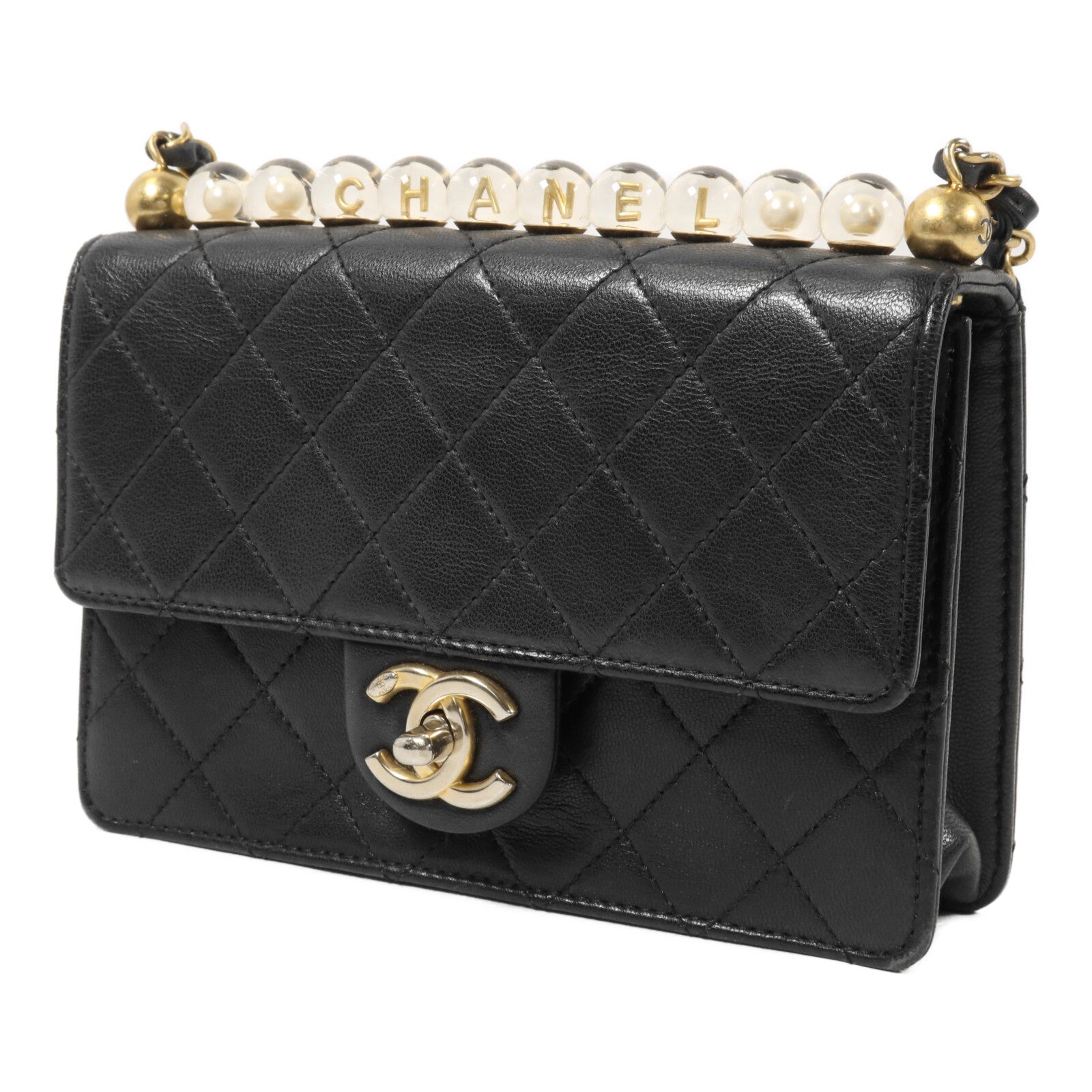 CHANEL 牛皮皮革Chain Flap Bag鏈帶肩背袋