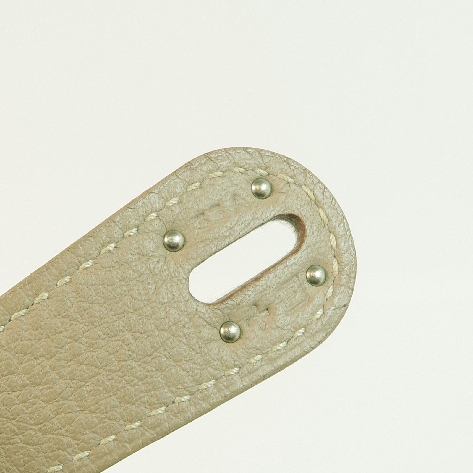HERMES Clemence皮革Lindy 34銀扣手挽肩背兩用袋Menthe/Gris Tourterelle