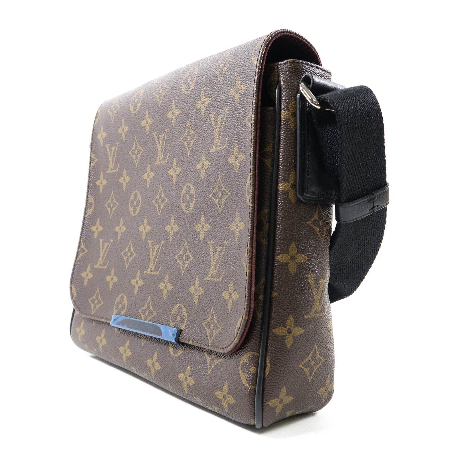 LOUIS VUITTON Monogram District PM銀扣肩背袋啡色