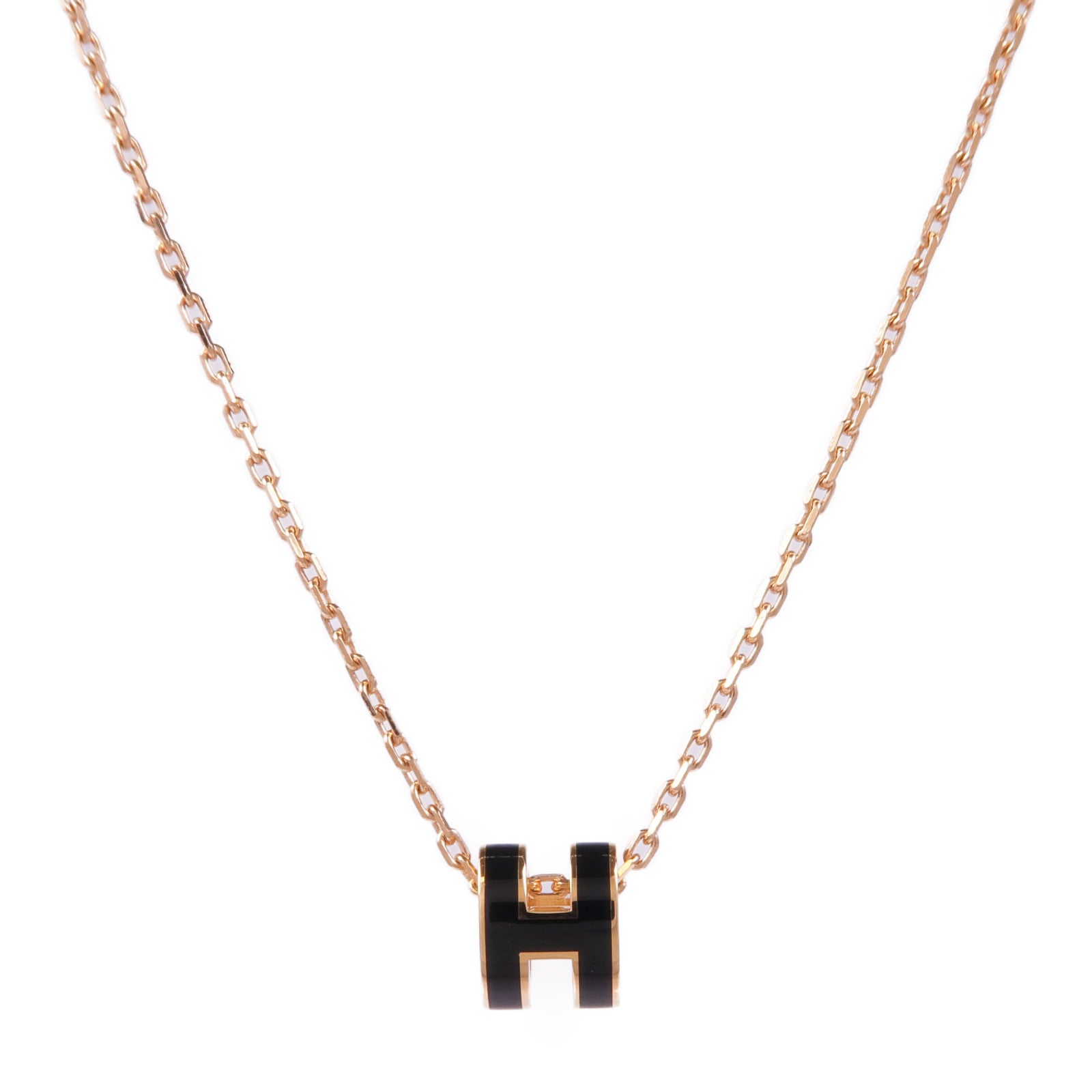 HERMES 金屬Pop H項鍊Noir