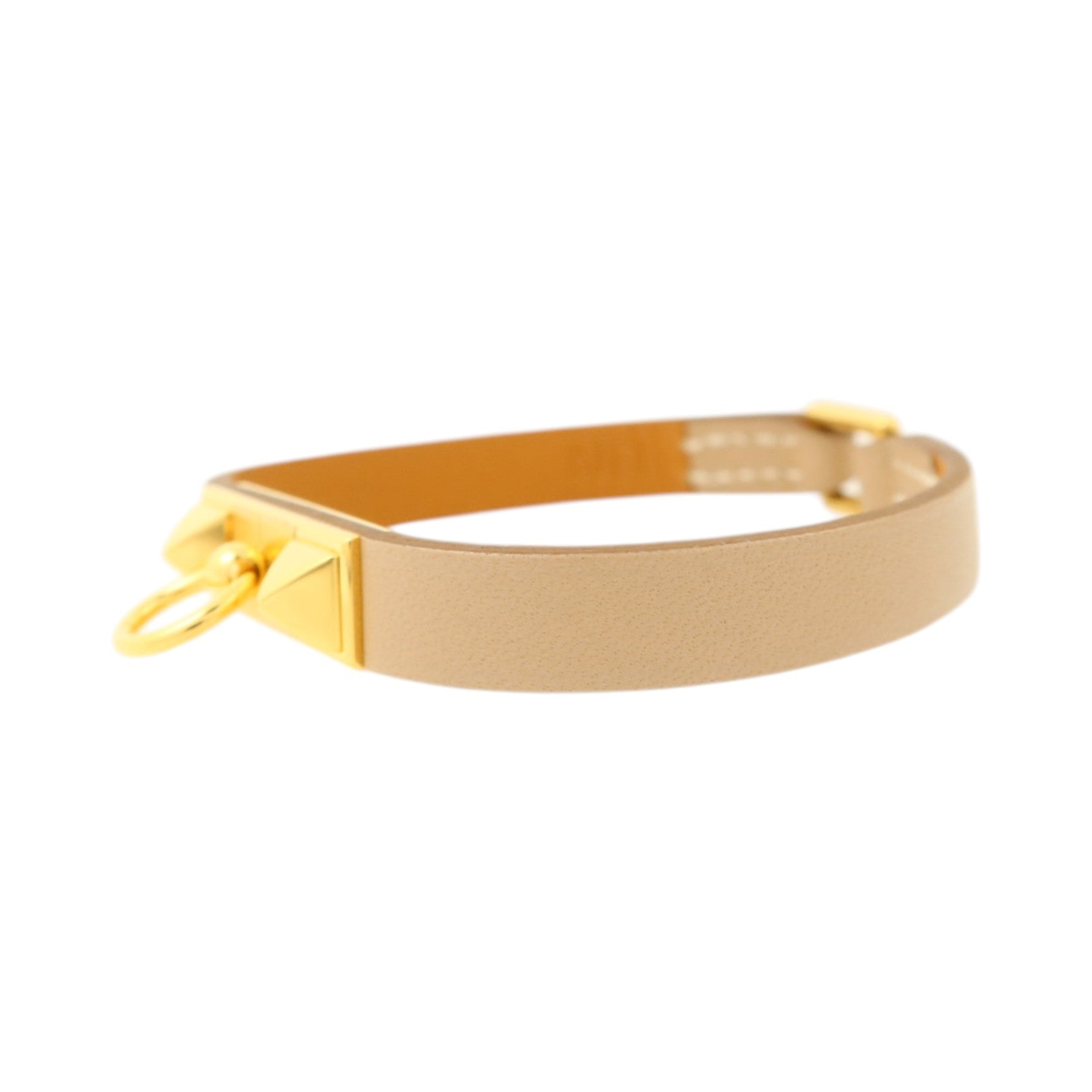 HERMES Swift皮革Rivale Mini Bracelet金扣手鏈