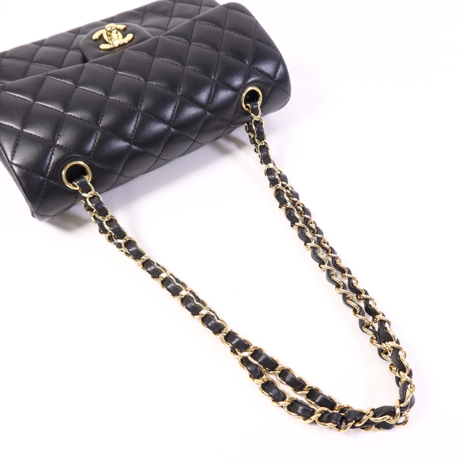 CHANEL 羊皮皮革Classic 23金扣鏈帶肩背袋