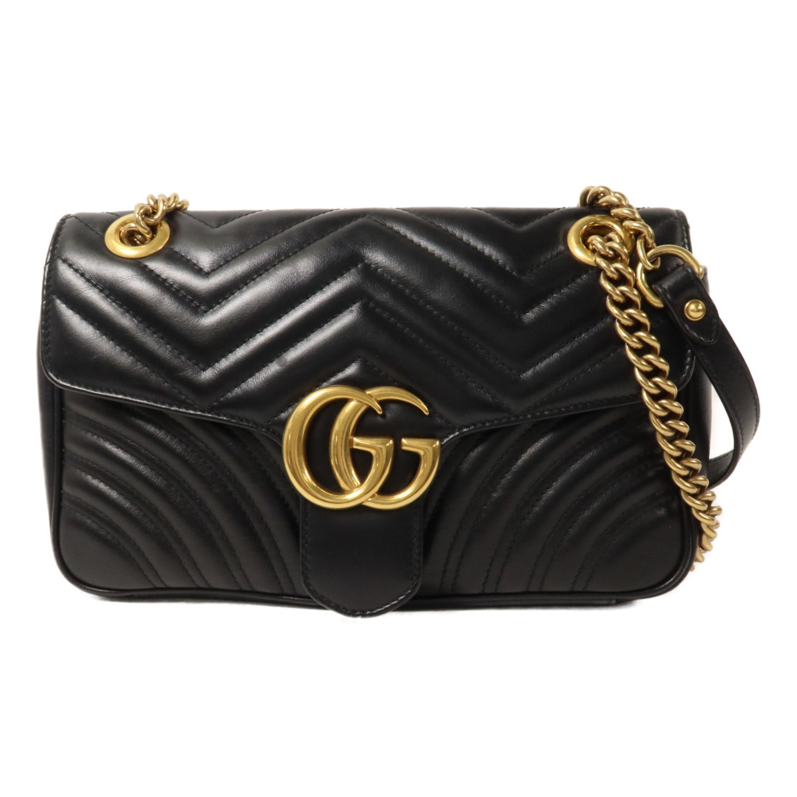 GUCCI 牛皮皮革GG Marmont Shoulder Bag鏈帶肩背袋