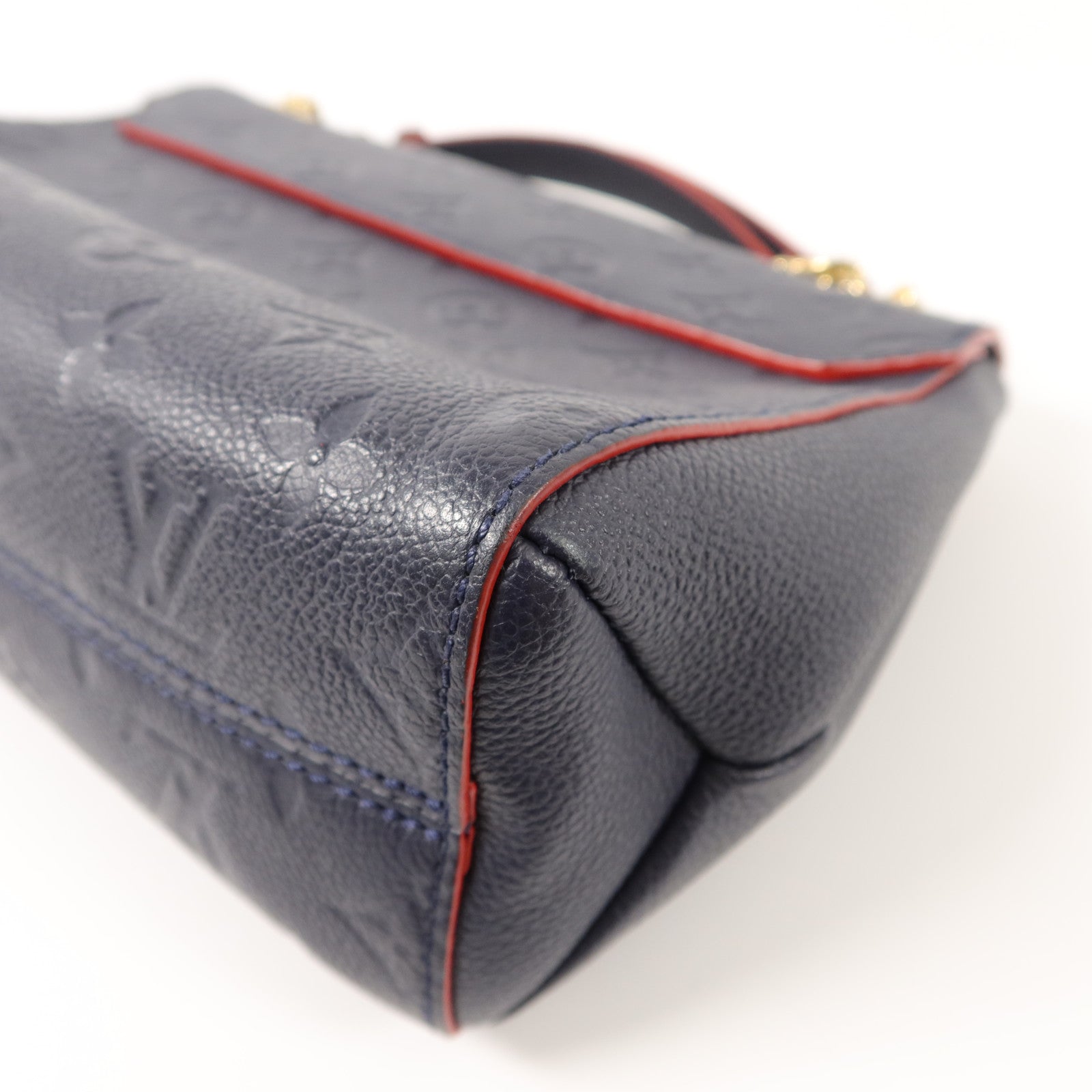 LOUIS VUITTON Monogram Empreinte Vavin PM肩背袋深藍色