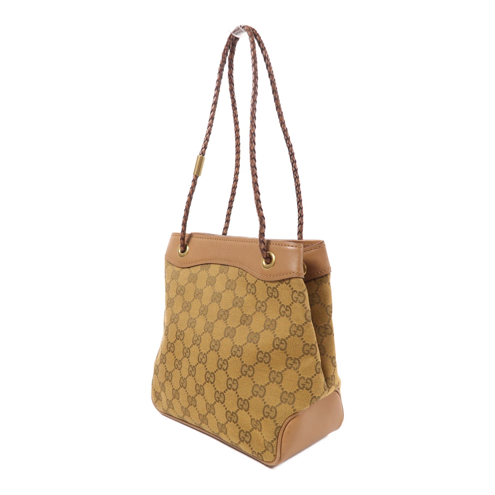 GUCCI 帆布Shoulder Bag金扣肩背袋