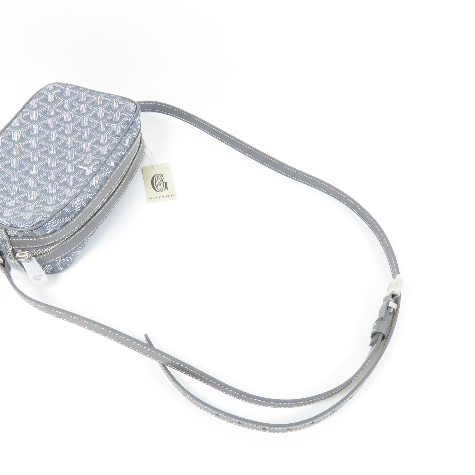 GOYARD 塗層帆布Sac Cap Vert銀扣肩背袋