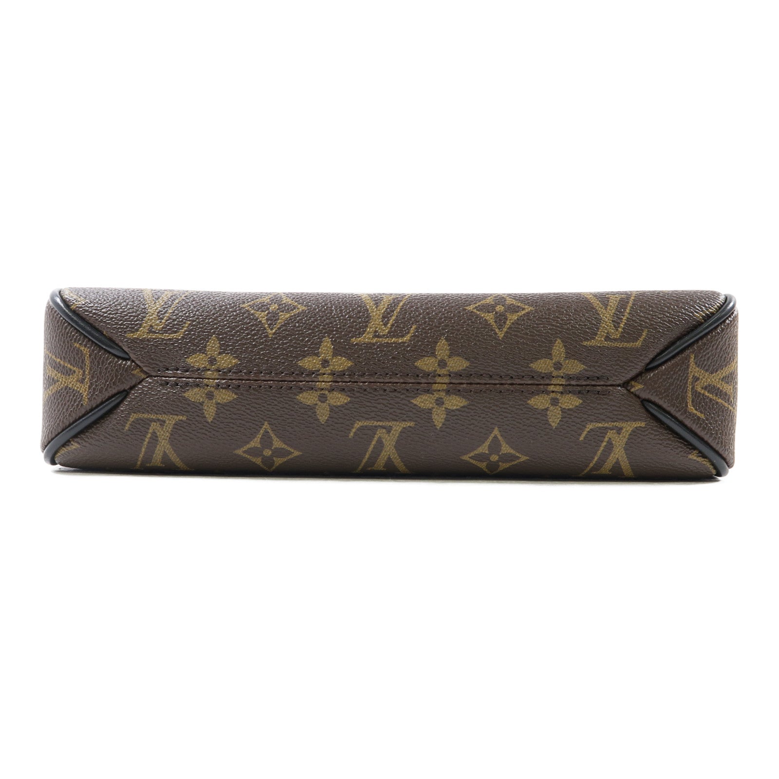 LOUIS VUITTON Monogram District PM銀扣肩背袋啡色