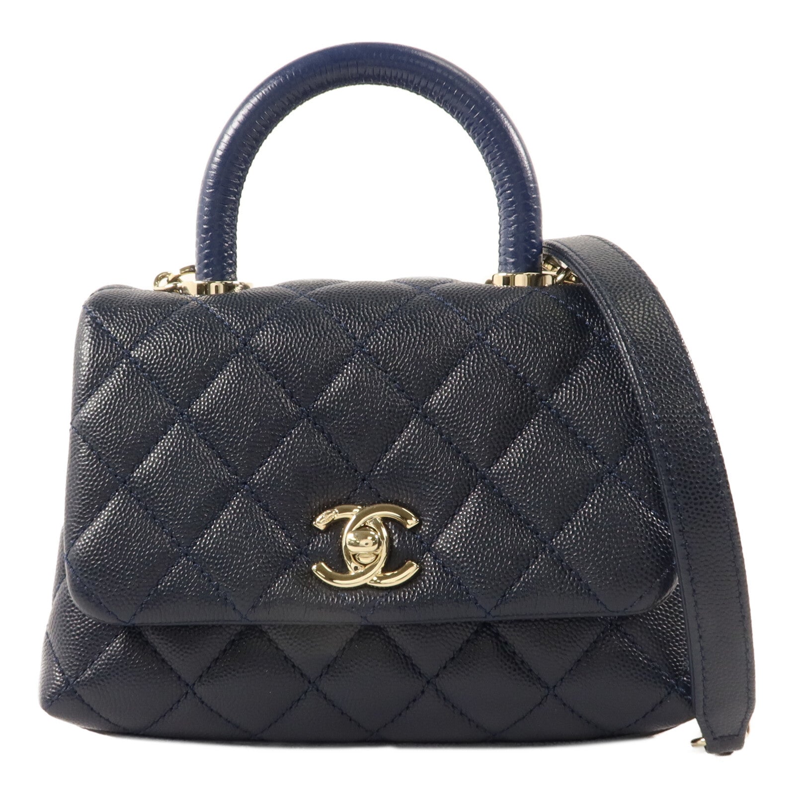 CHANEL 牛皮皮革Coco Handle Mini手挽肩背兩用袋