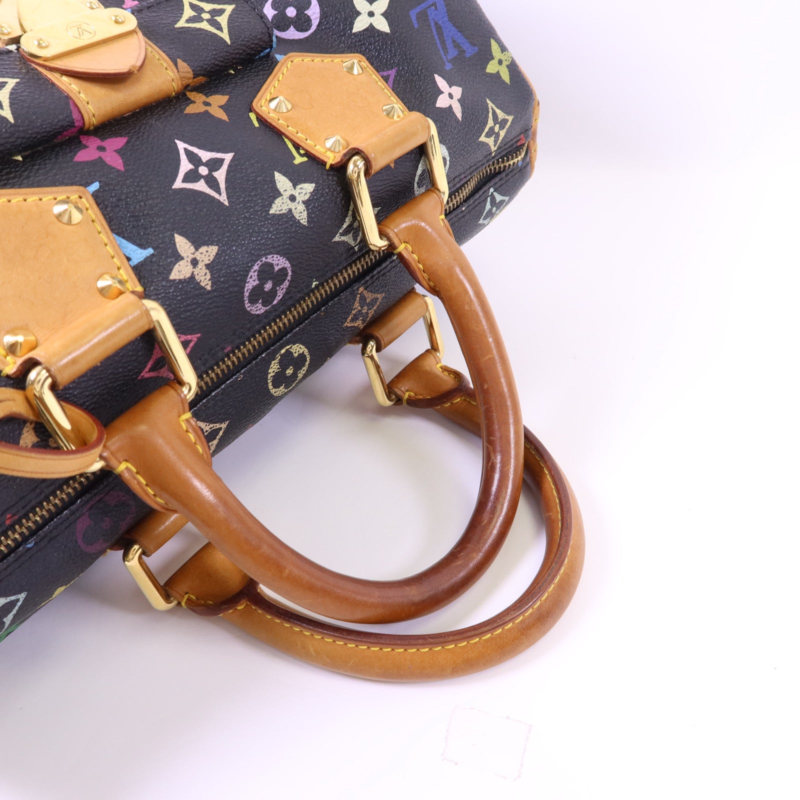 LOUIS VUITTON Monogram Multicolore Speedy 30金扣手挽袋