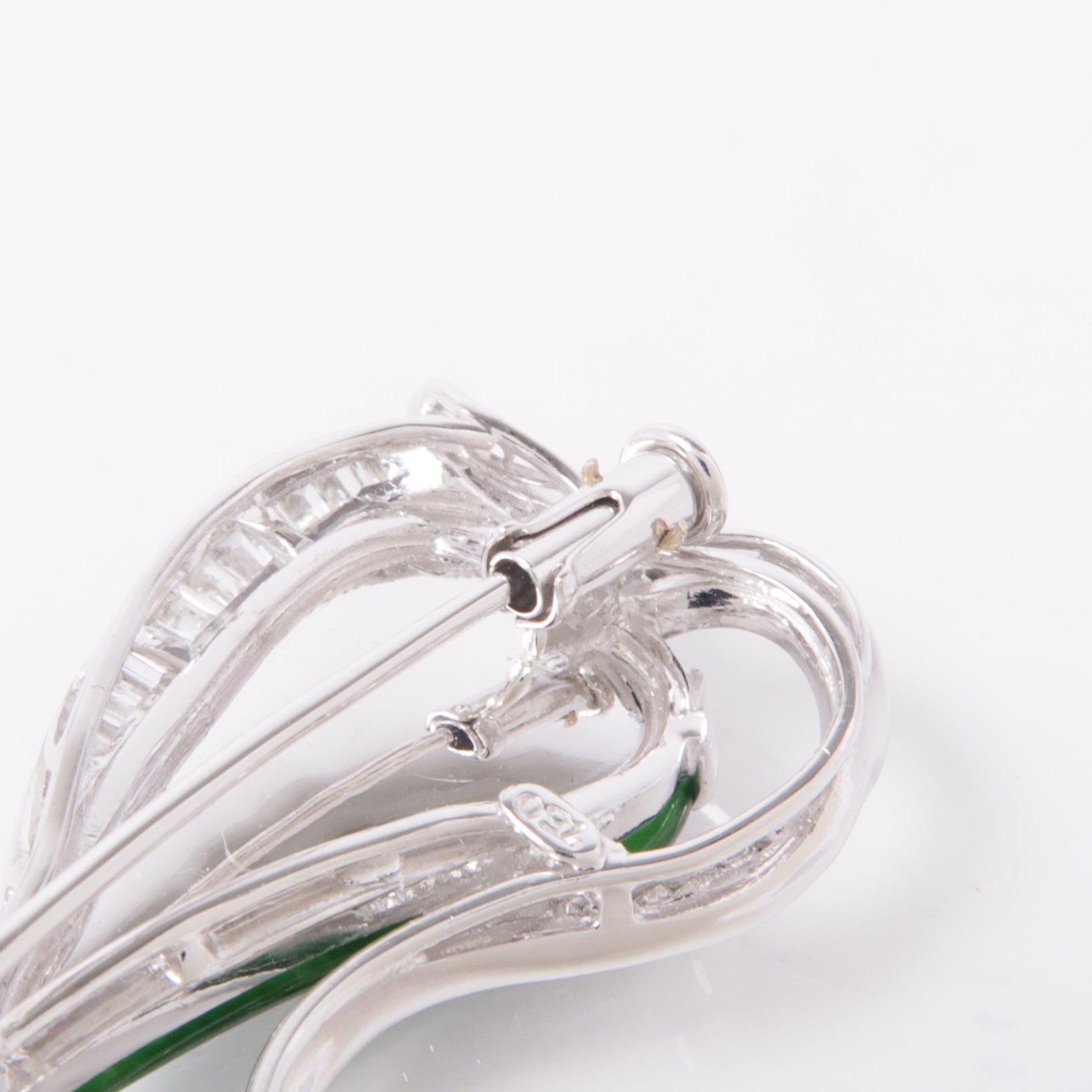 JEWELRY 18K白金Jade/Diamond Brooch/Pendant Top翡翠鑽石胸針/吊墜