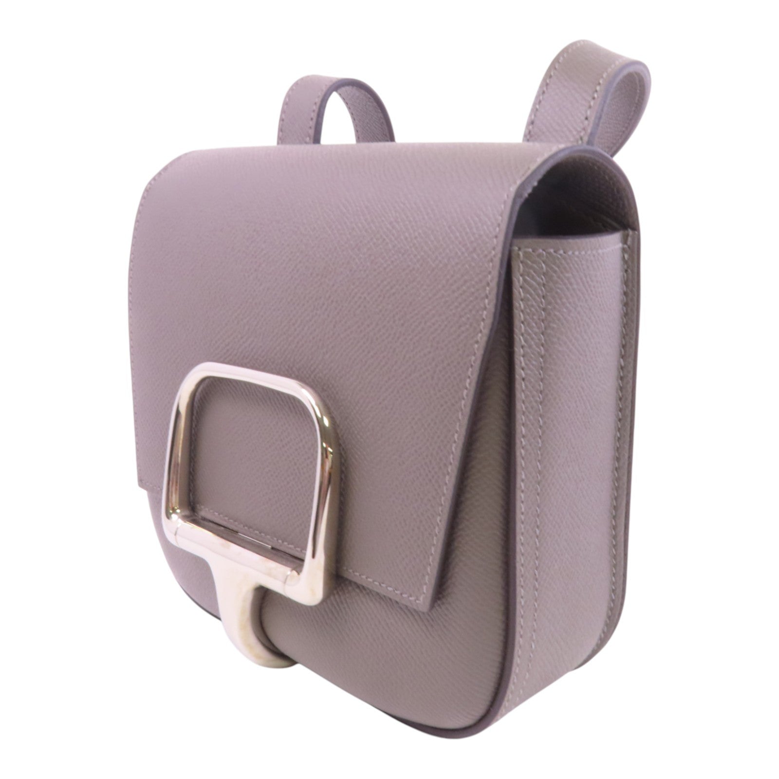 HERMES Epsom皮革Della Cavalleria Mini銀扣肩背袋