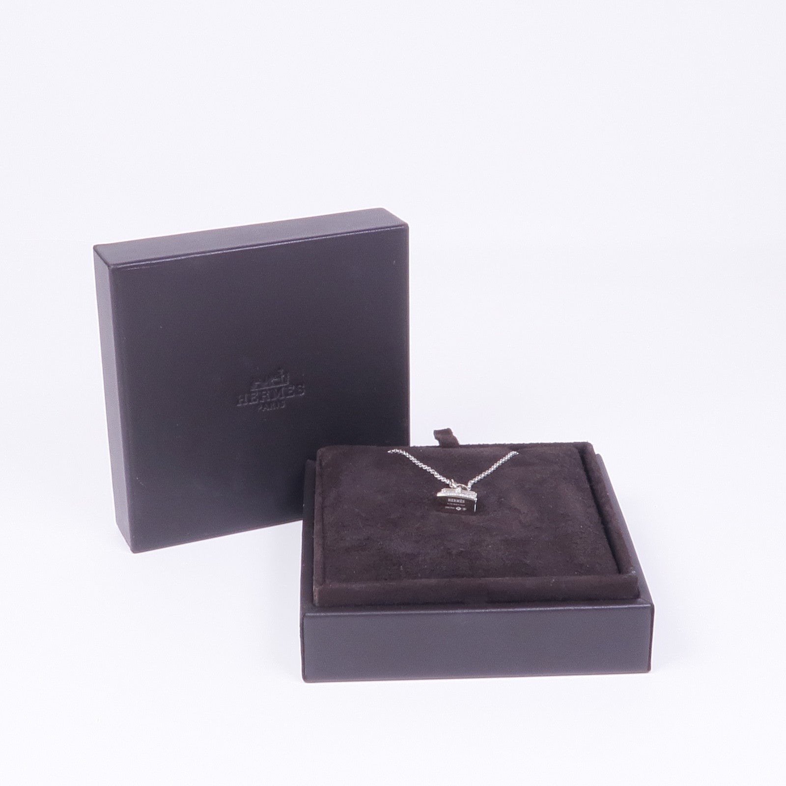 HERMES 18K白金Kelly Pendant鑽石項鍊