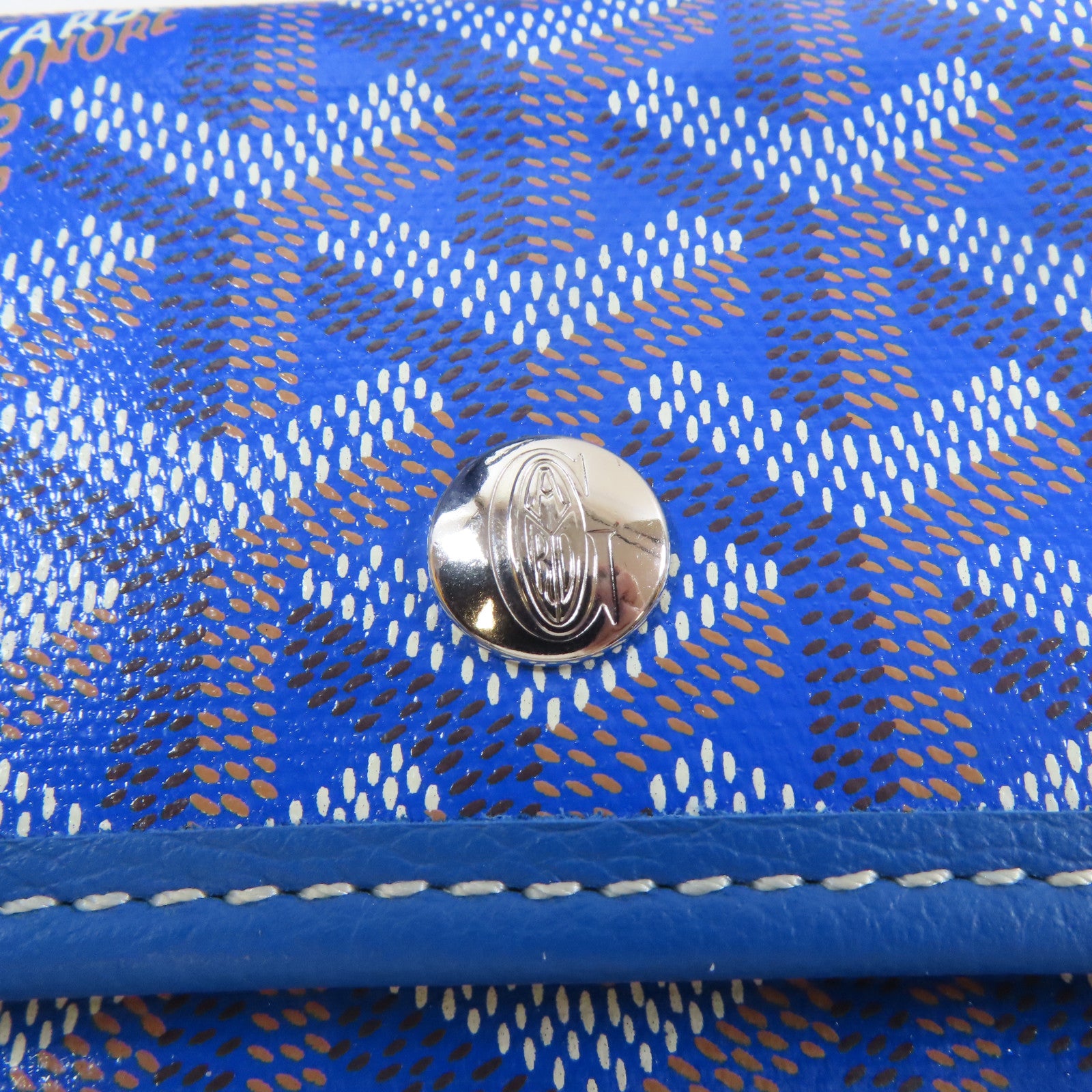 GOYARD 塗層帆布Saint Louis PM銀扣手挽袋藍色