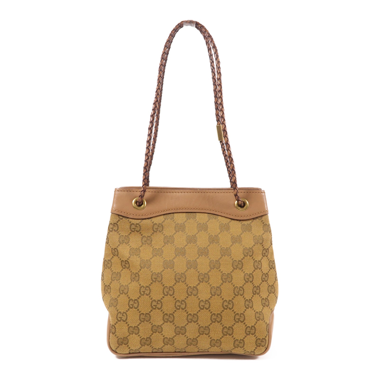 GUCCI 帆布Shoulder Bag金扣肩背袋