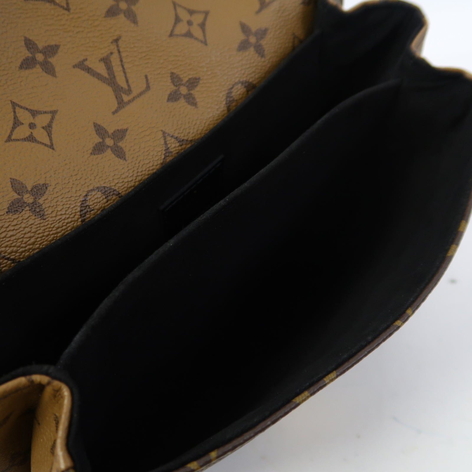 LOUIS VUITTON Monogram Reverse Pochette Metis金扣手挽肩背兩用袋啡色