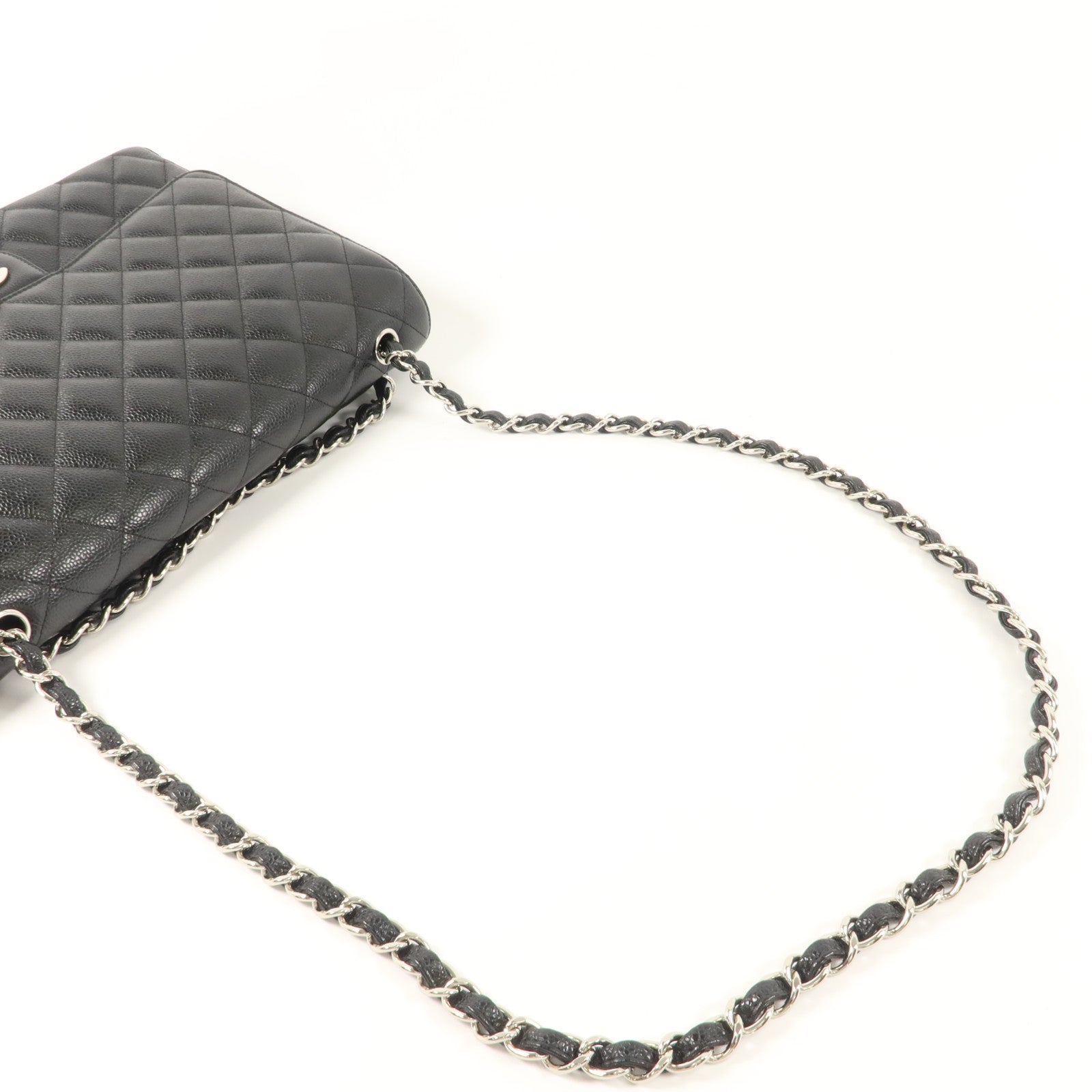 CHANEL 牛皮皮革Maxi Classic鏈帶肩背袋