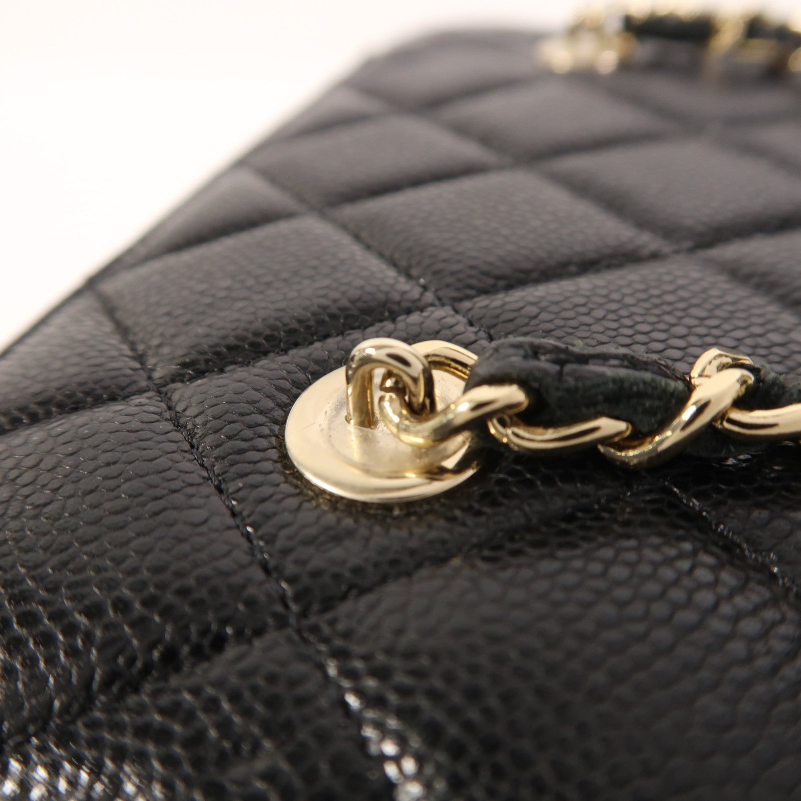 CHANEL 【激減優惠】牛皮皮革Vanity Case金扣鏈帶肩背袋
