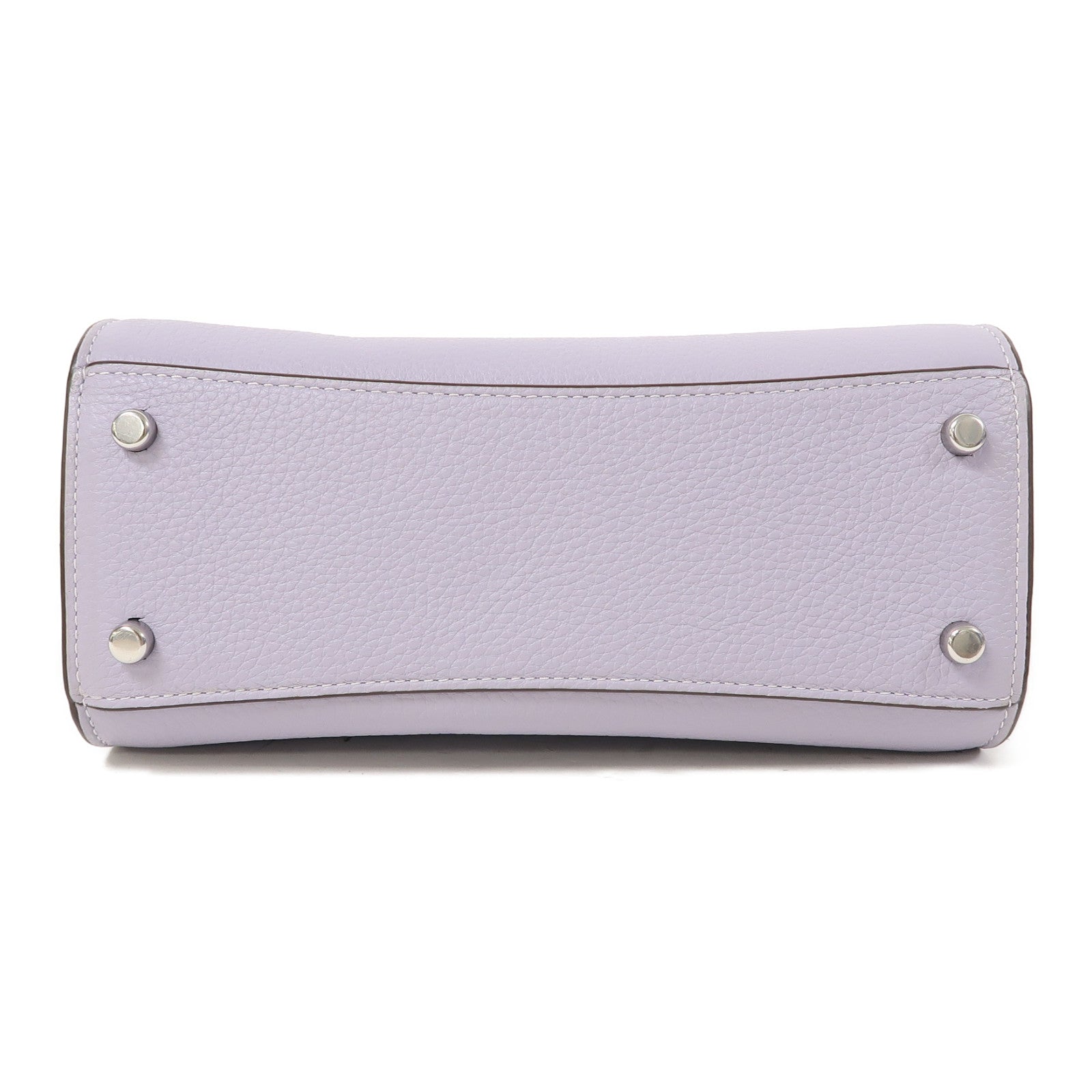 COACH 牛皮皮革Morgan Top Handle Bag銀扣手挽肩背兩用袋紫色
