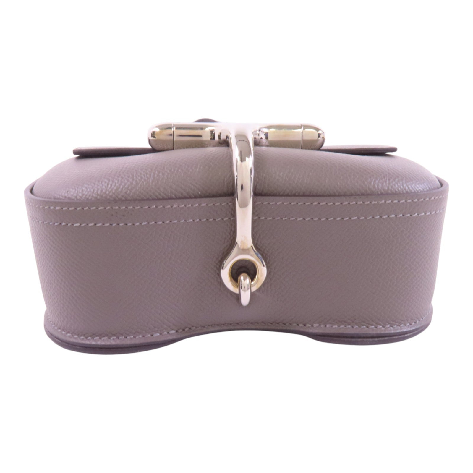 HERMES PHW Della Cavalleria Mini Shoulder Bag Epsom Leather 0L Gris Meyer Grey